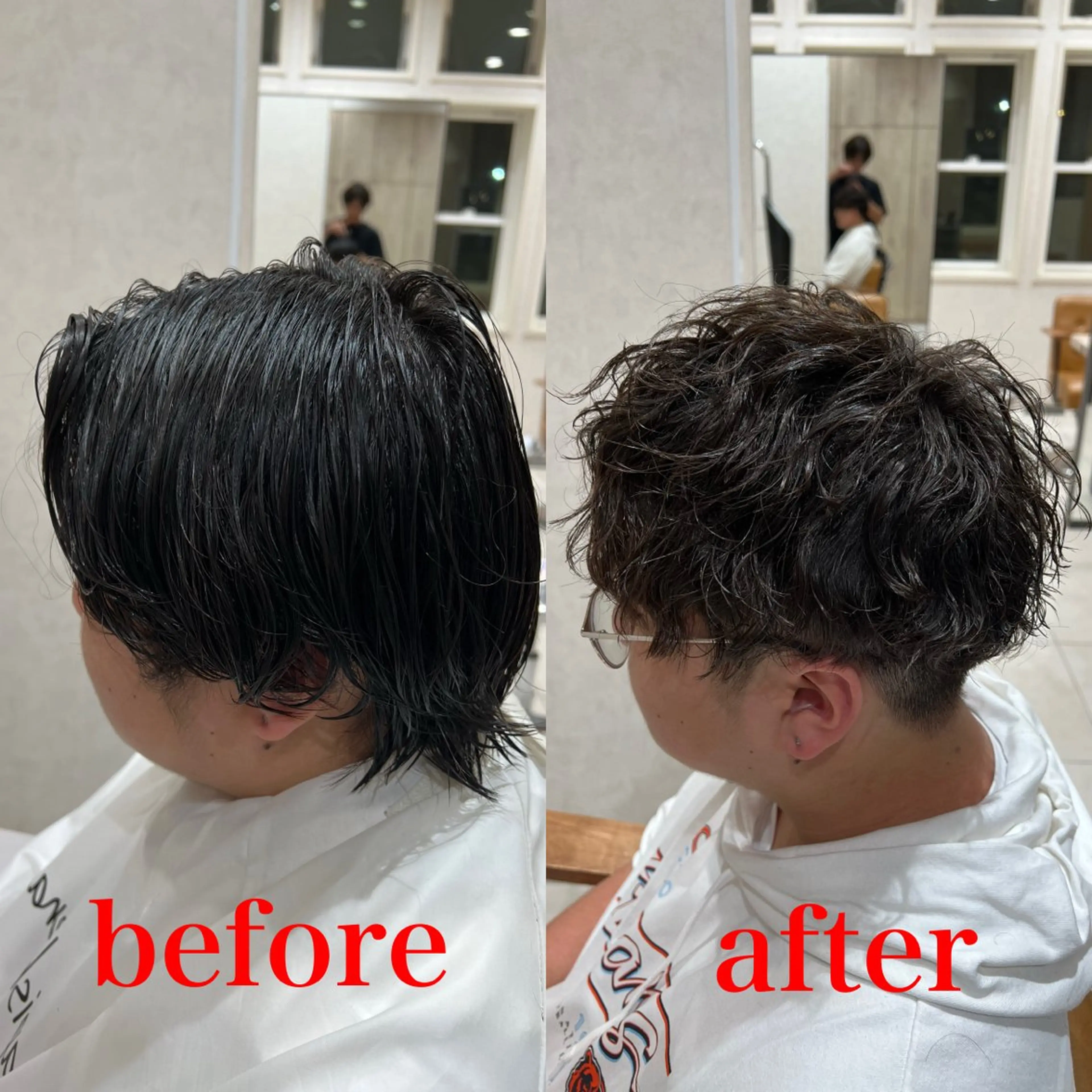 メンズ メンズパーマ レディースショート/ メンズパーマ/足立のヘアスタイル