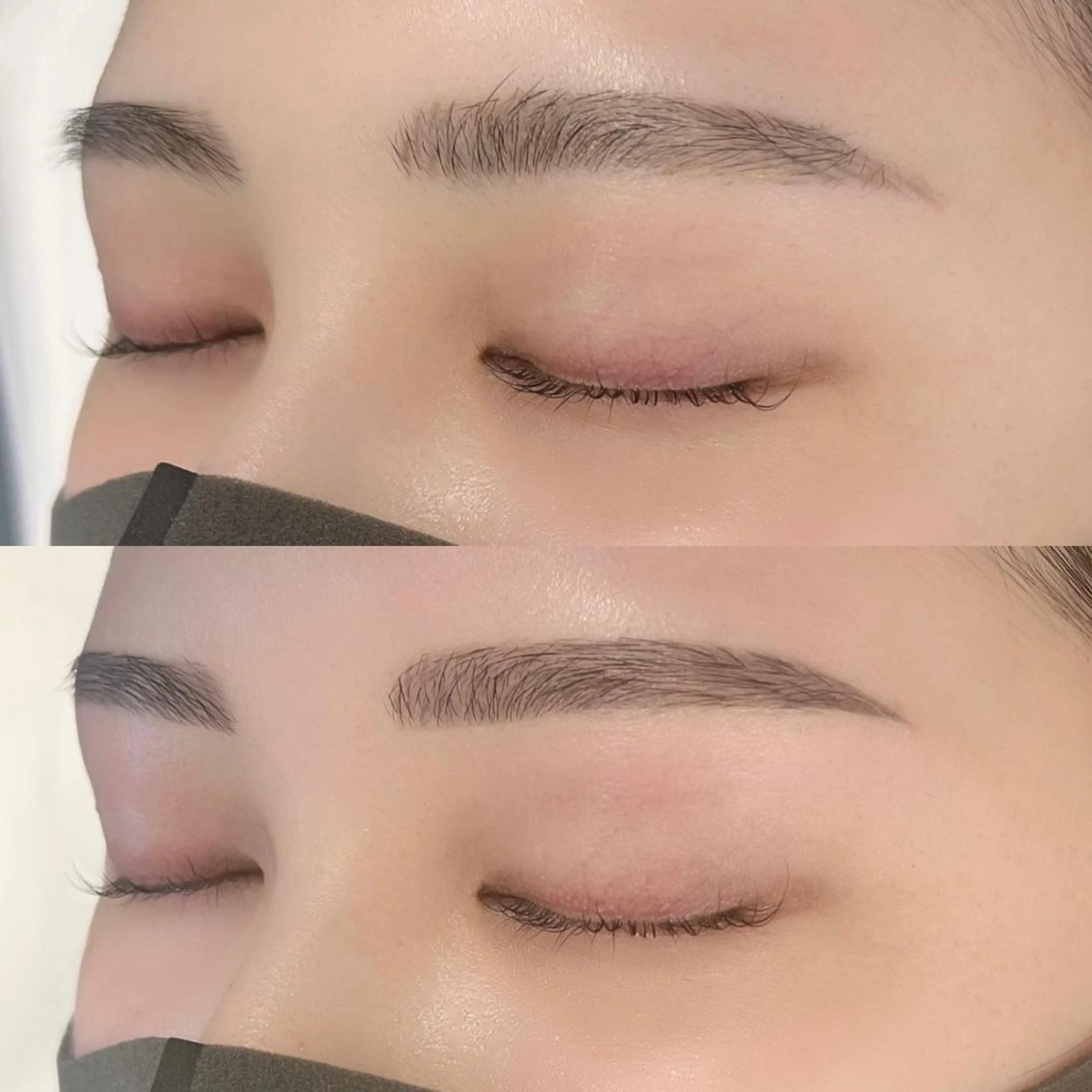 セミロング パーマ アイブロウ セミロングパーマ BEIGE 金山 🌹RUKAのマツエク・マツパデザイン