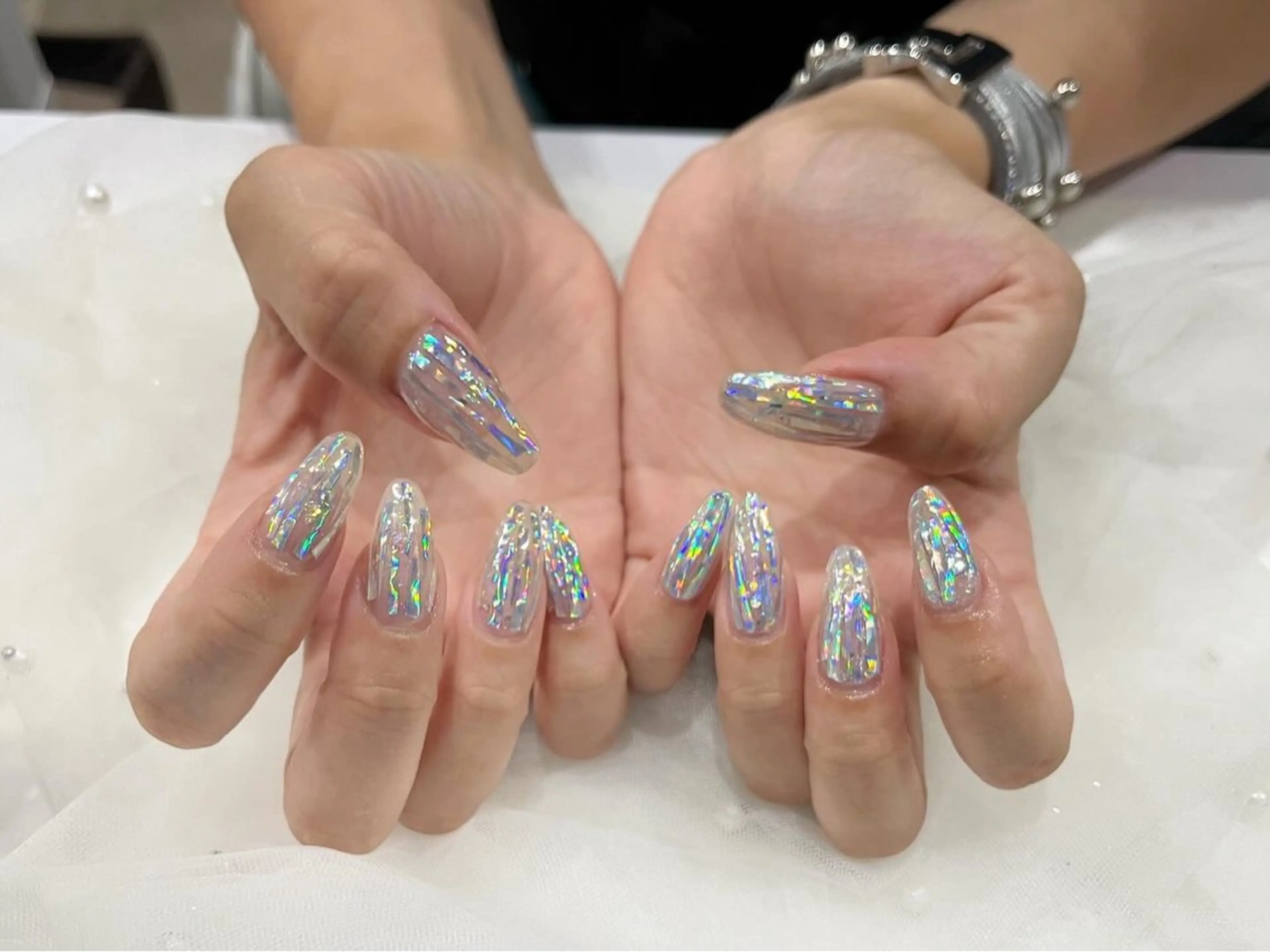 ネイル オーロラネイル ハンドネイル Nail salon Cielel⟡Ayaのネイルデザイン