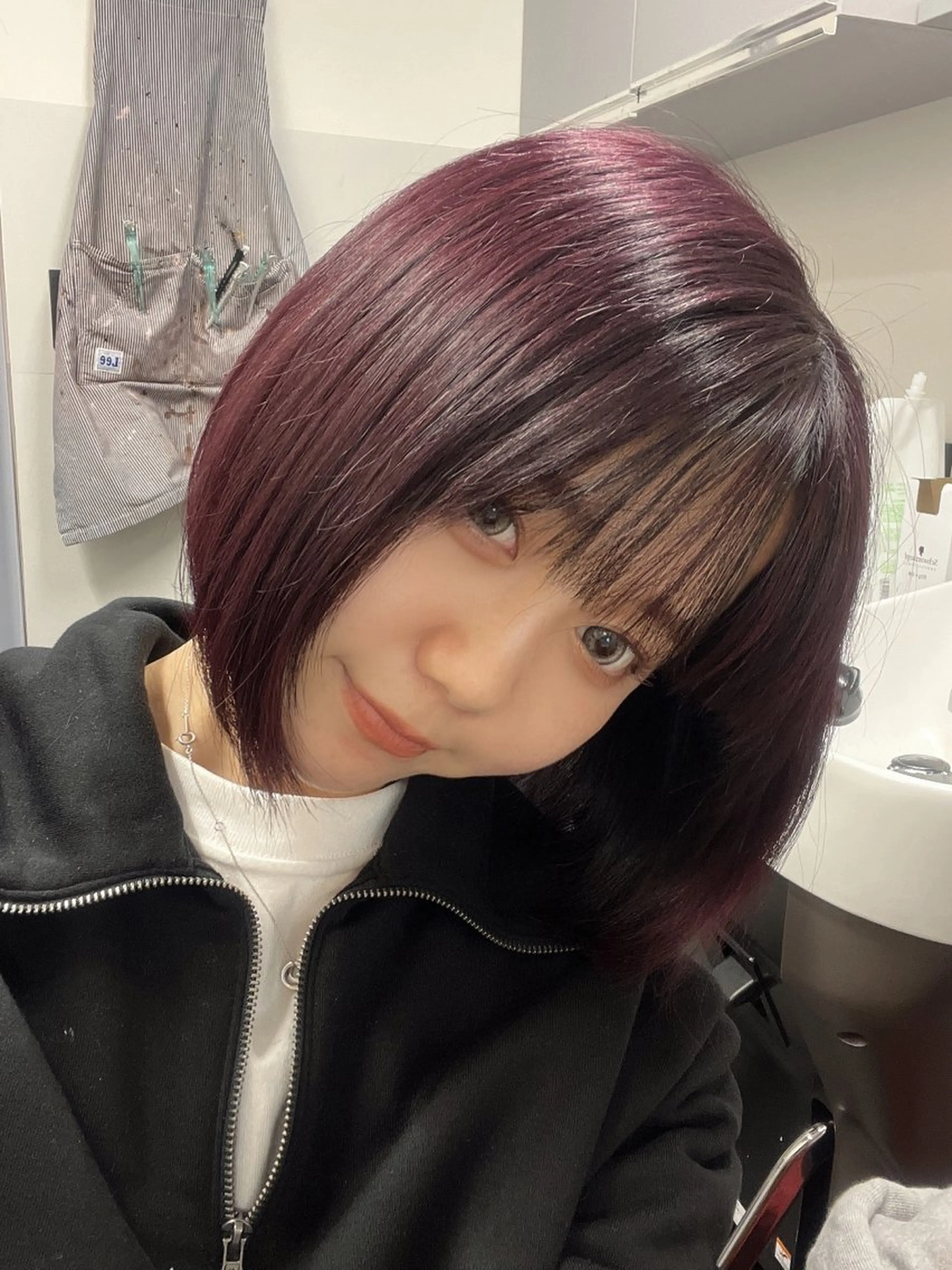 ミディアム カラー ブリーチ 縮毛矯正 吉祥寺エクステ 🌟hiraiのヘアスタイル