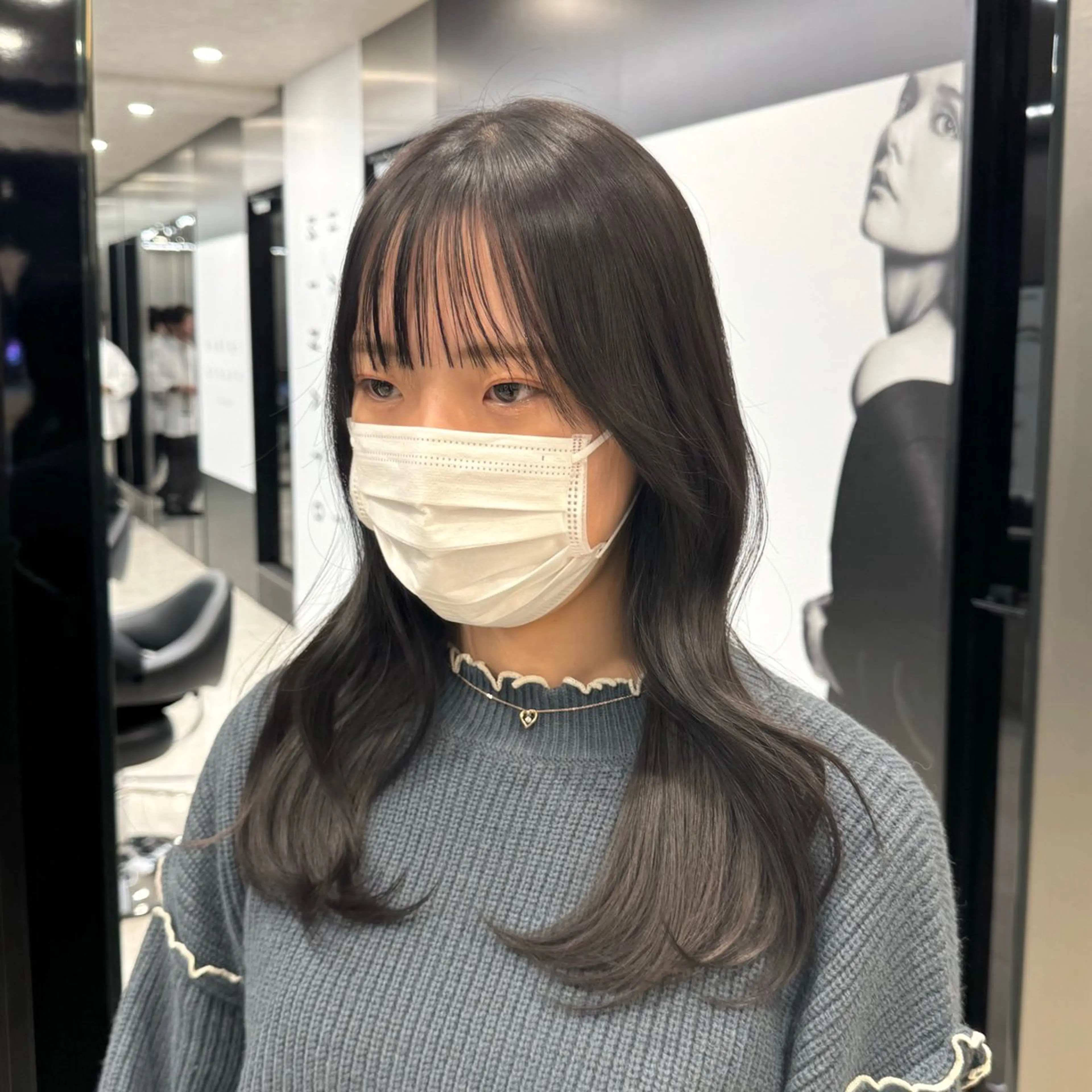 ロング カラー ブリーチ ブラウンカラー 透明感カラー グレージュ ブリーチなしカラー カット ヘアカラー トリートメント HARUKI MINATO Japan SENDAI所属・🌈【透明感・韓国 ヘア】がっきー🌈のヘアスタイル