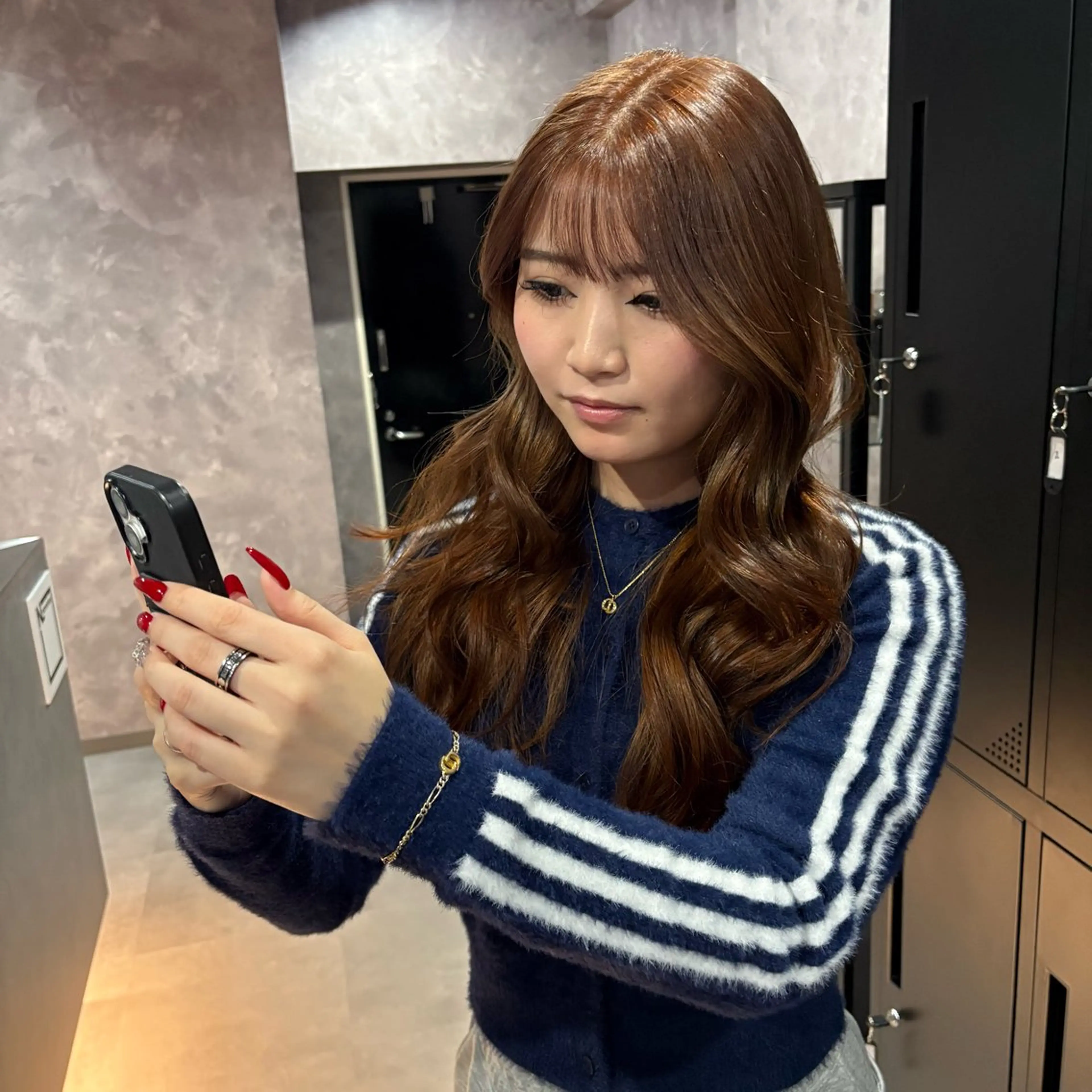 ロング カラー カット ヘアカラー トリートメント nameless miichiのヘアスタイル