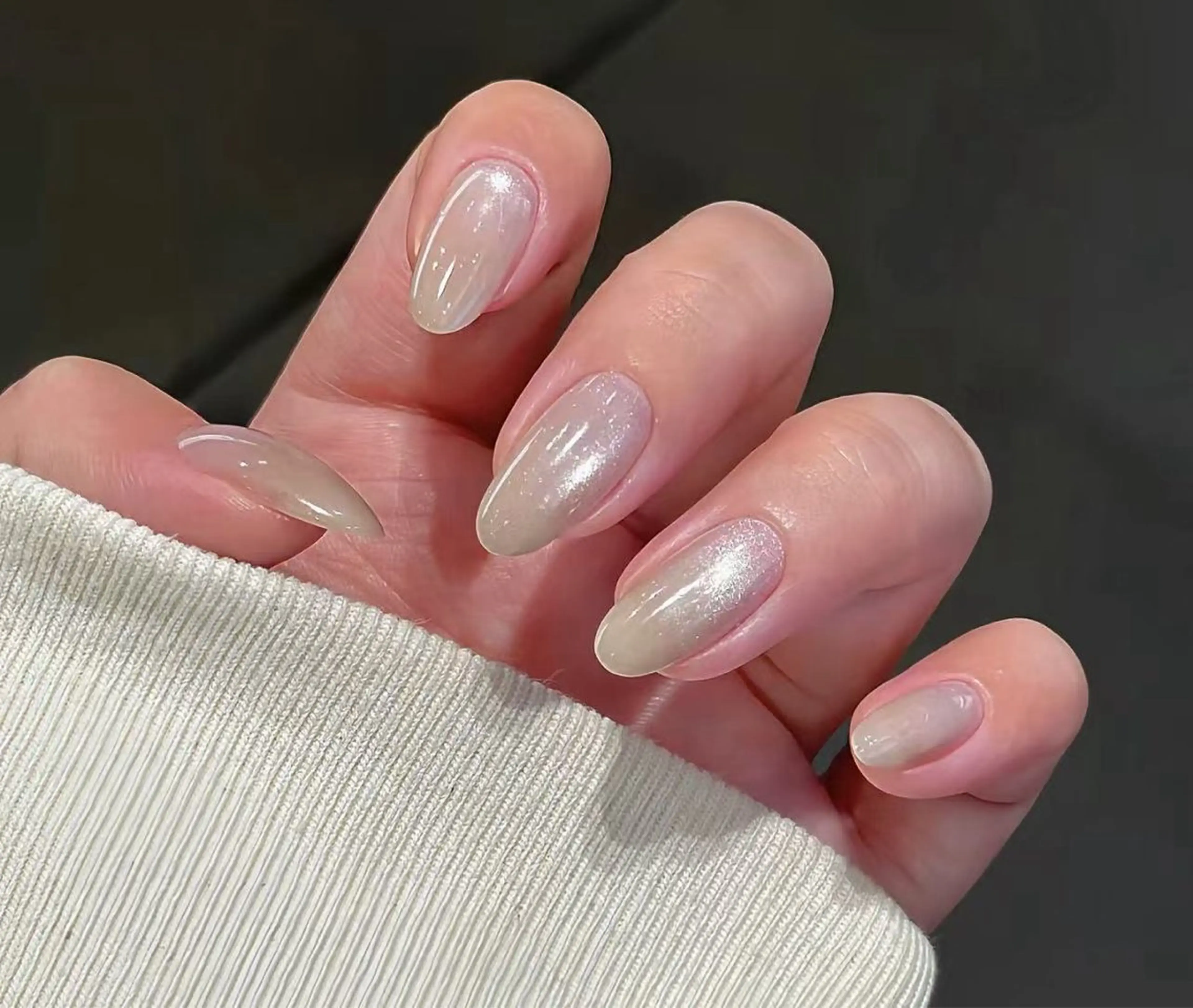 ネイル 長さ出し フレンチネイル 韓国ネイル マグネットネイル マグネットフレンチ sun nail池袋 モデル募集のネイルデザイン