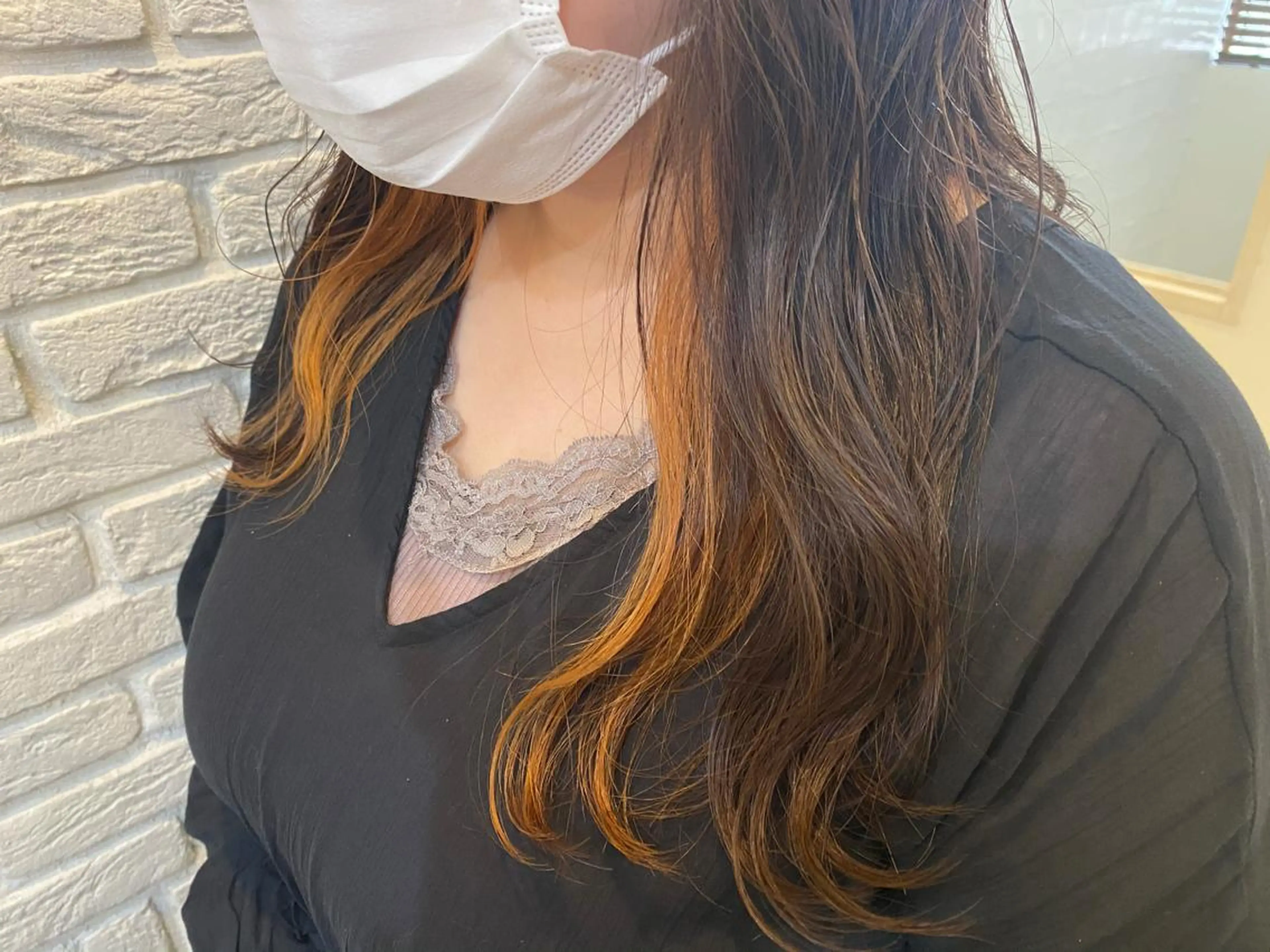 ロング カラー イヤリングカラー 守川 七海のヘアスタイル