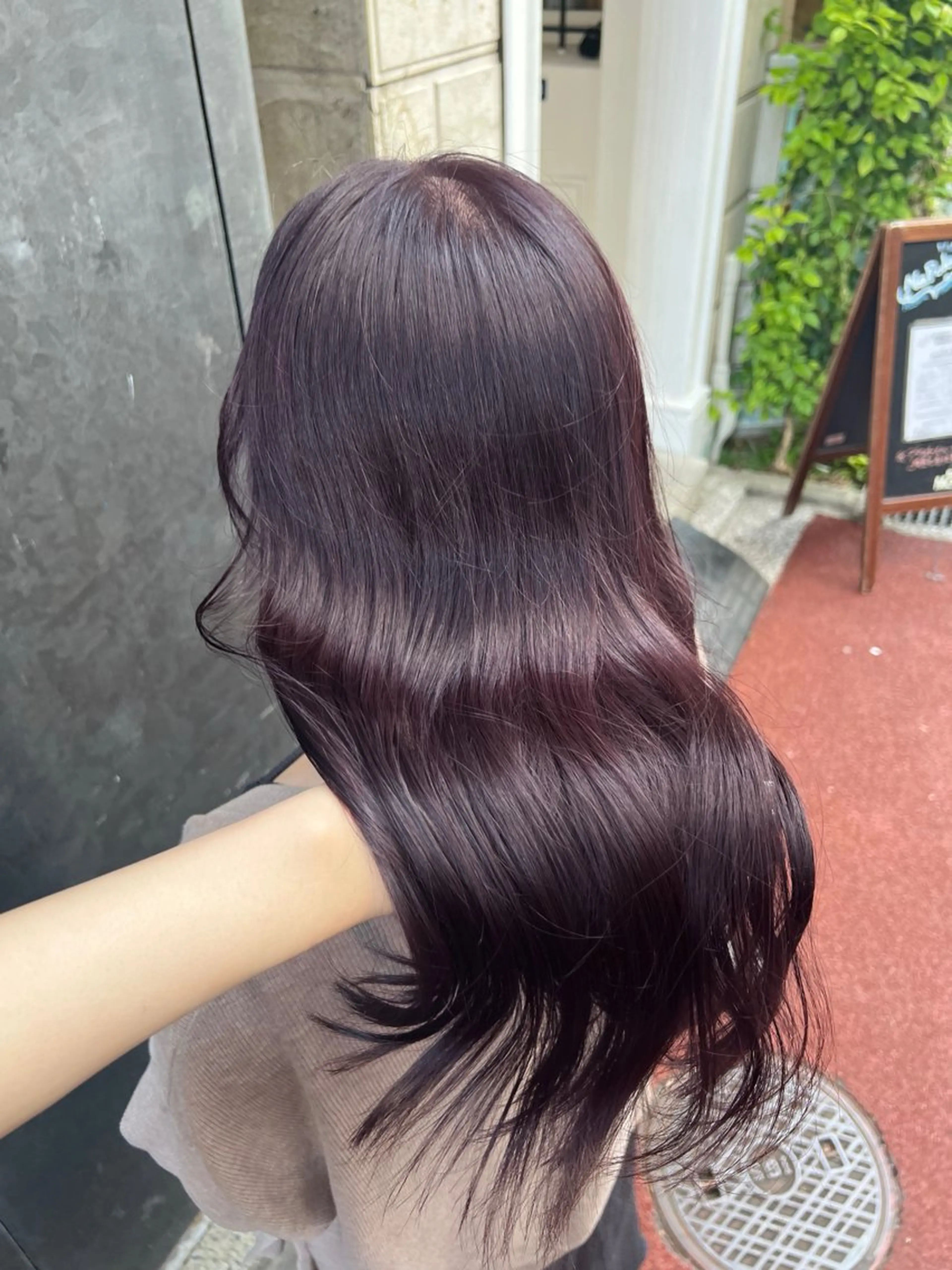 ロング カラー 暗髪🩶ラベンダー/ ブルー/ユウナ🤍のヘアスタイル