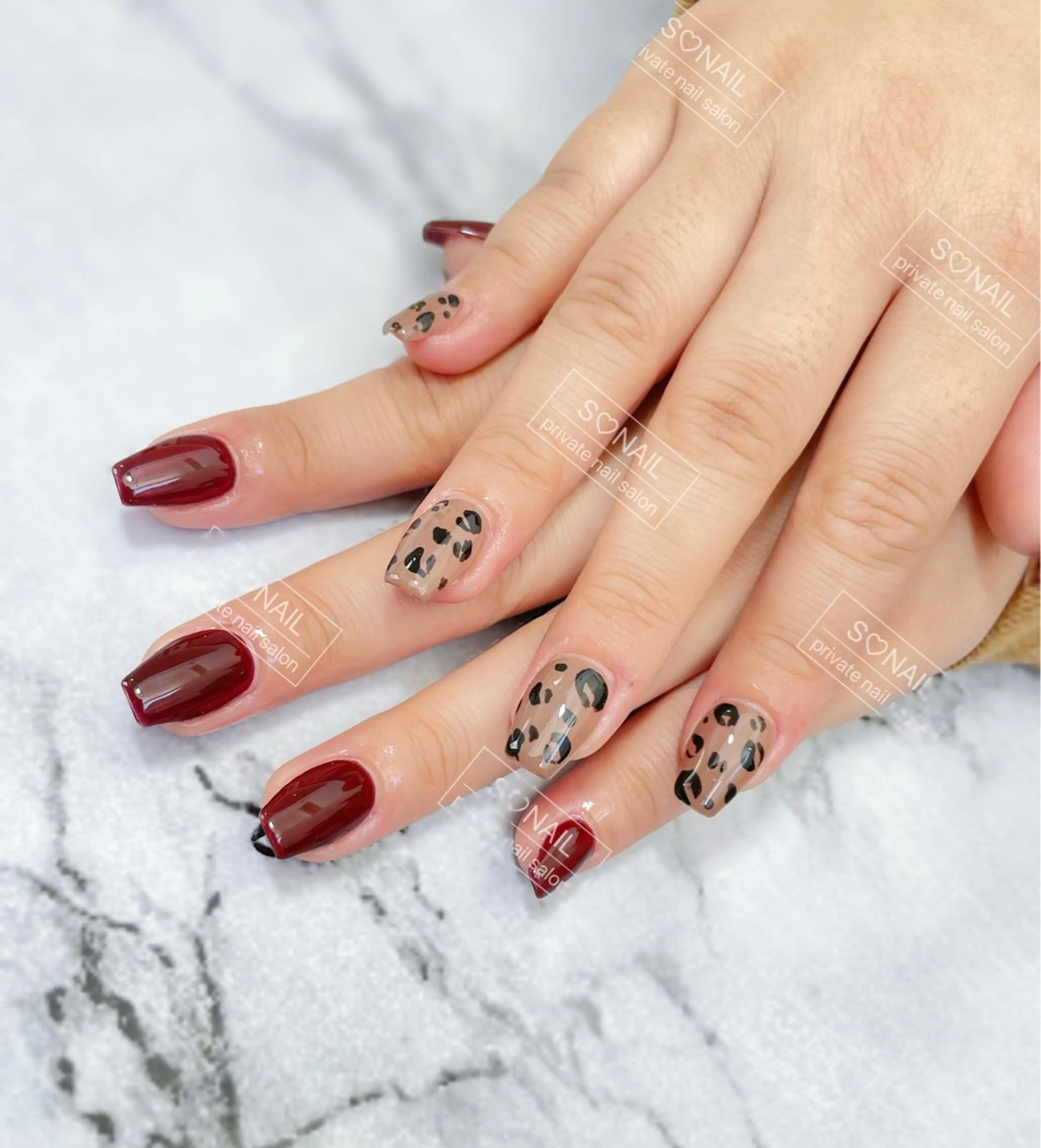 ネイル アニマル柄 ハンドネイル S♡NAIL所属・S.NAIL Suuのネイルデザイン
