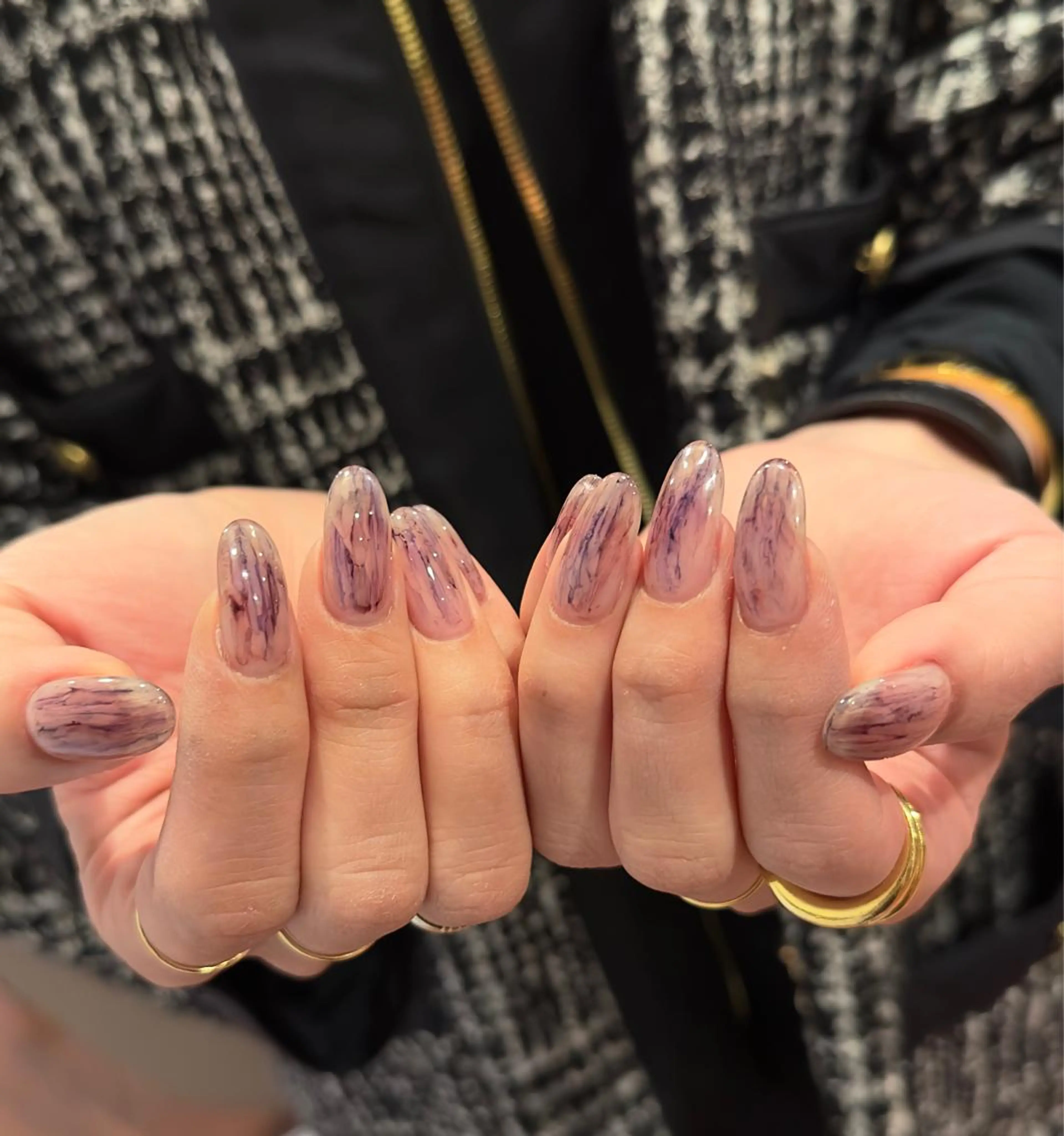 ネイル アートネイル オーロラネイル ジェルネイル キラキラネイル 韓国ネイル ハンドネイル 小河 仁美のネイルデザイン