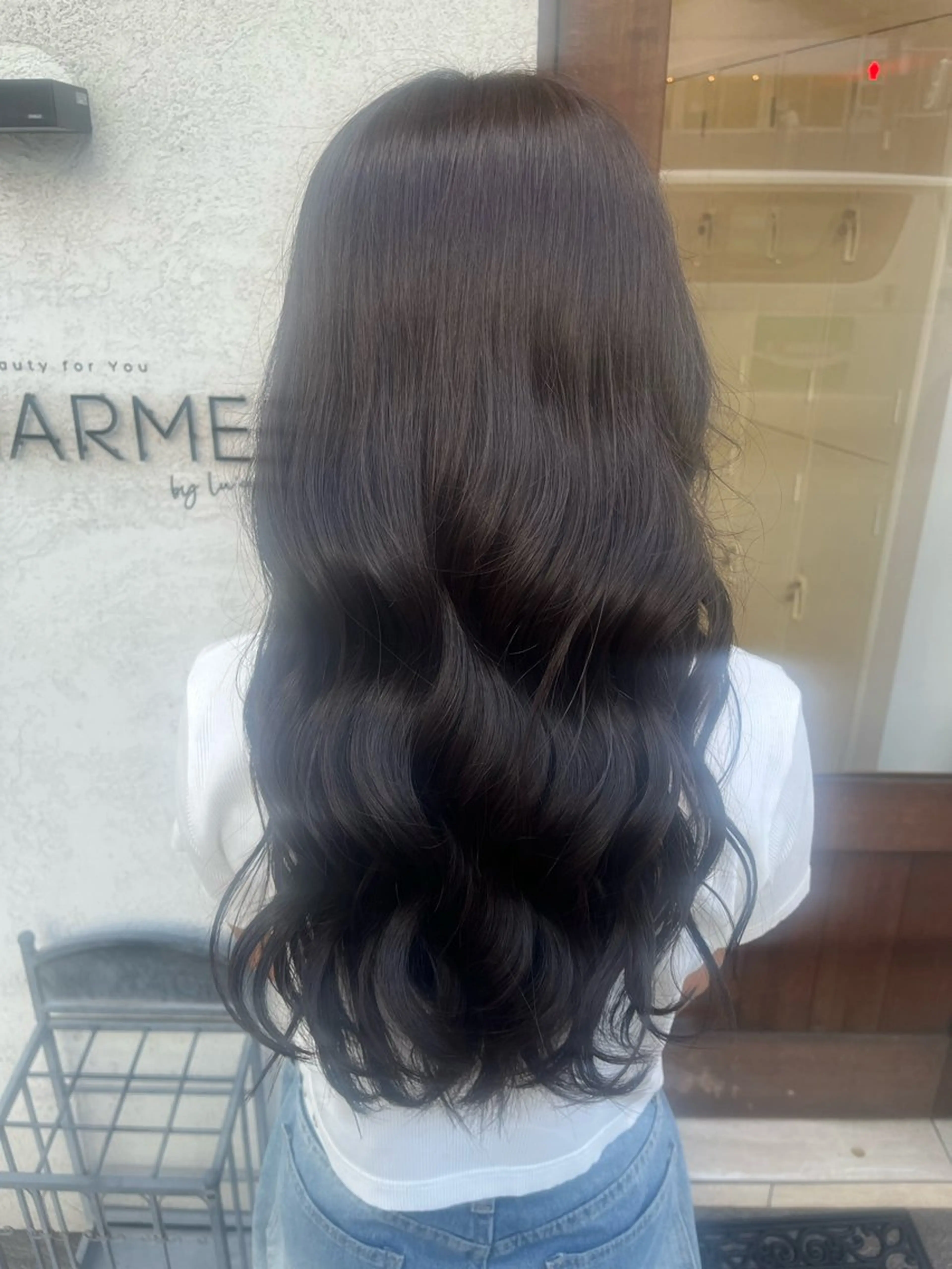 ロング カラー ヘアカラー 艶カラー透明感カラー 暖色カラー佐藤舞花のヘアスタイル