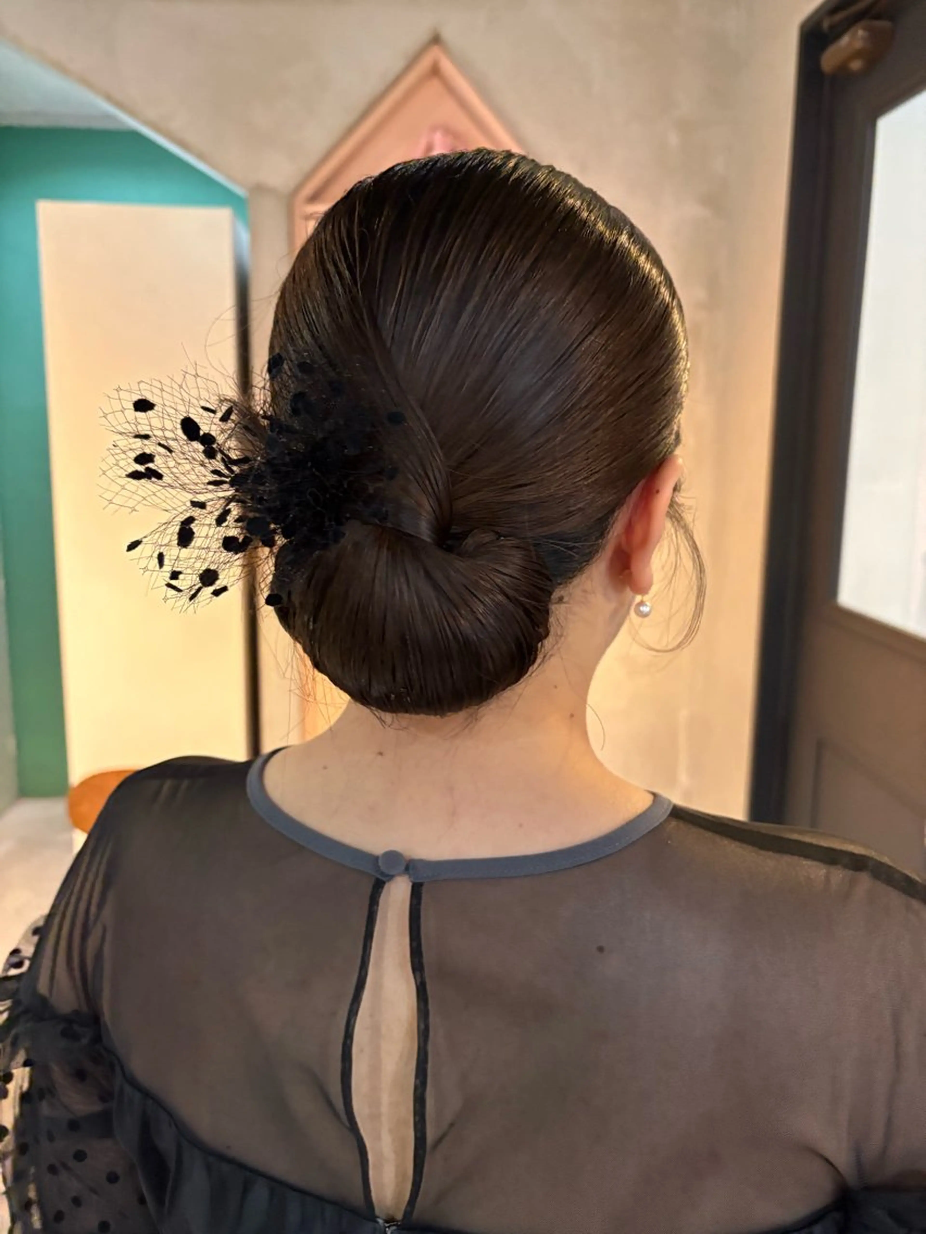 ミディアム カラー ヘアアレンジ ヘアセット ツキノキ ミナのヘアスタイル