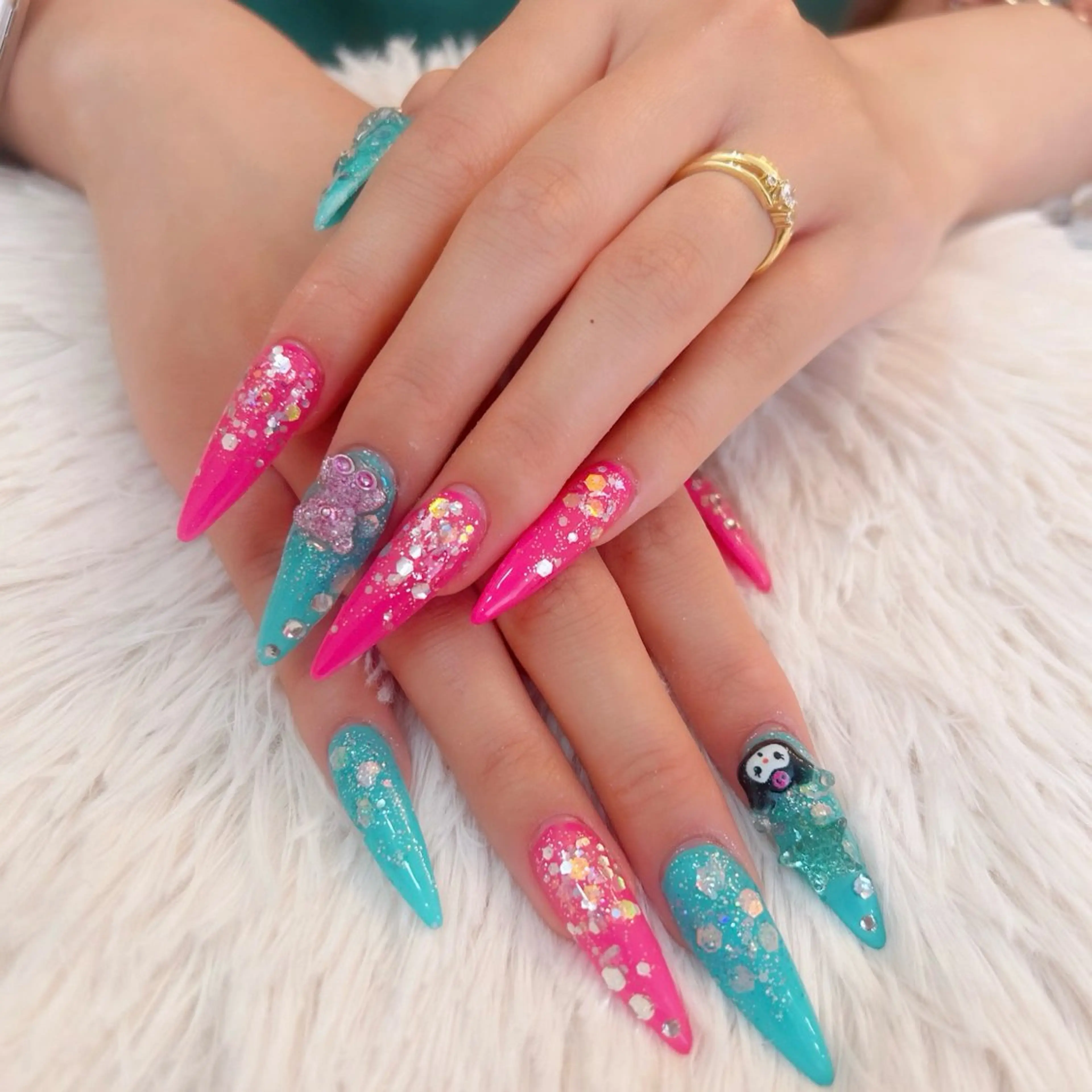 ネイル ロングネイル 持ち込み ハンドネイル CherieNail 💗manaのネイルデザイン