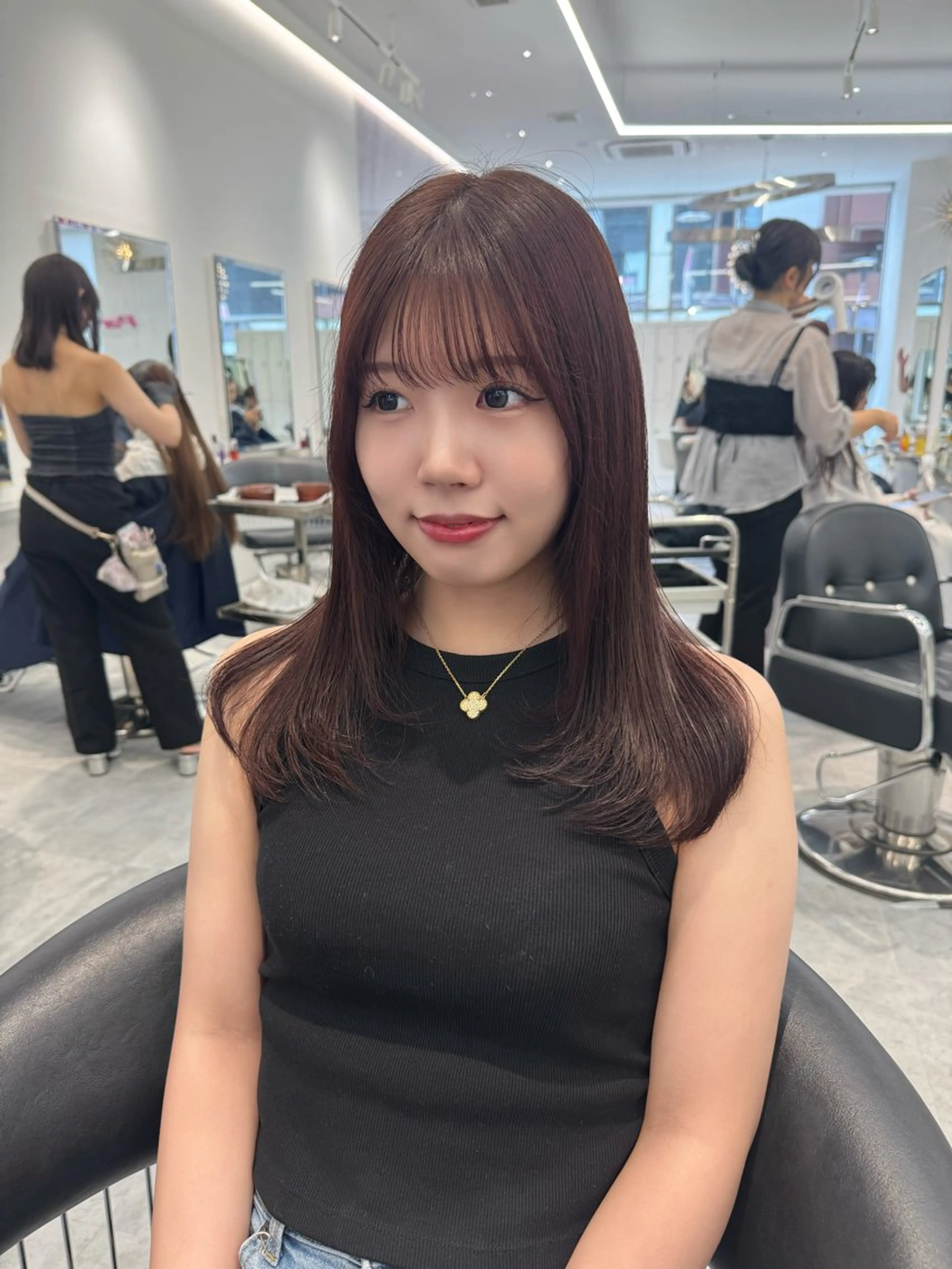 ロング カラー カット ヘアカラー ParveMix🍀 藤原愛未のヘアスタイル