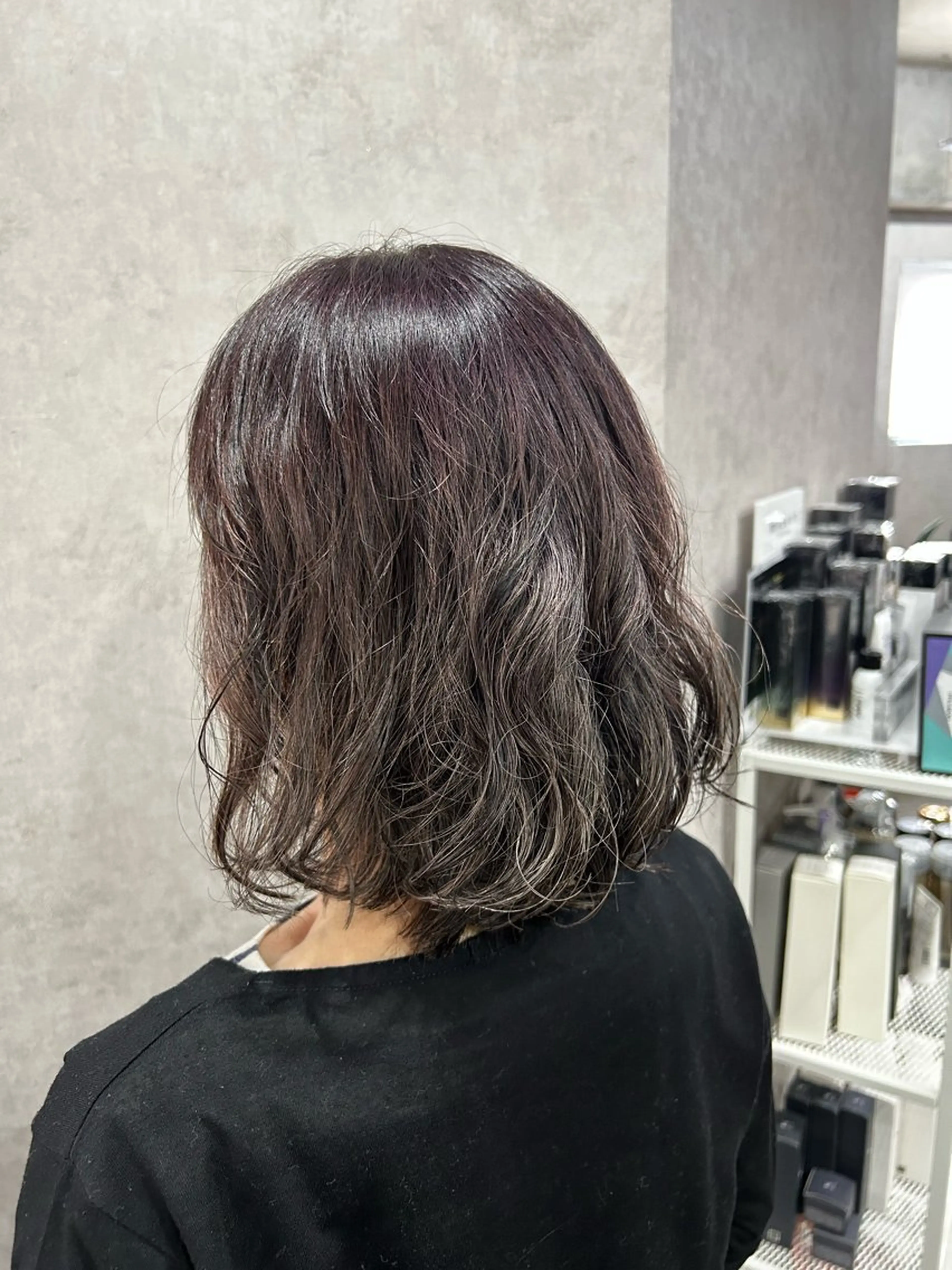 ミディアム ミディアムパーマ ボブ giniro所属・giniro ホソミのヘアスタイル