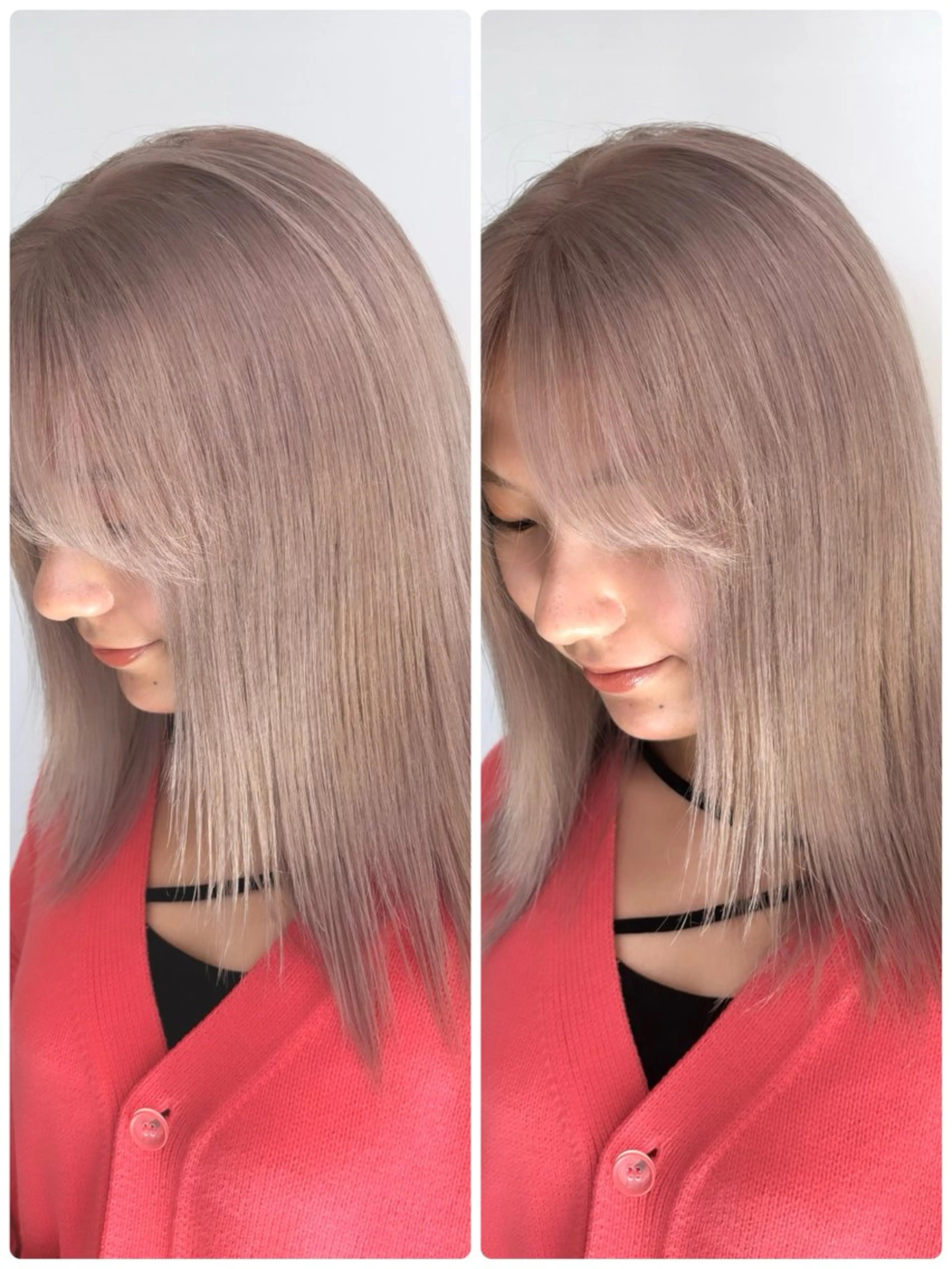 ミディアム ヘアカラー トリートメント karin💋海外風 ハイトーン/レイヤーのヘアスタイル