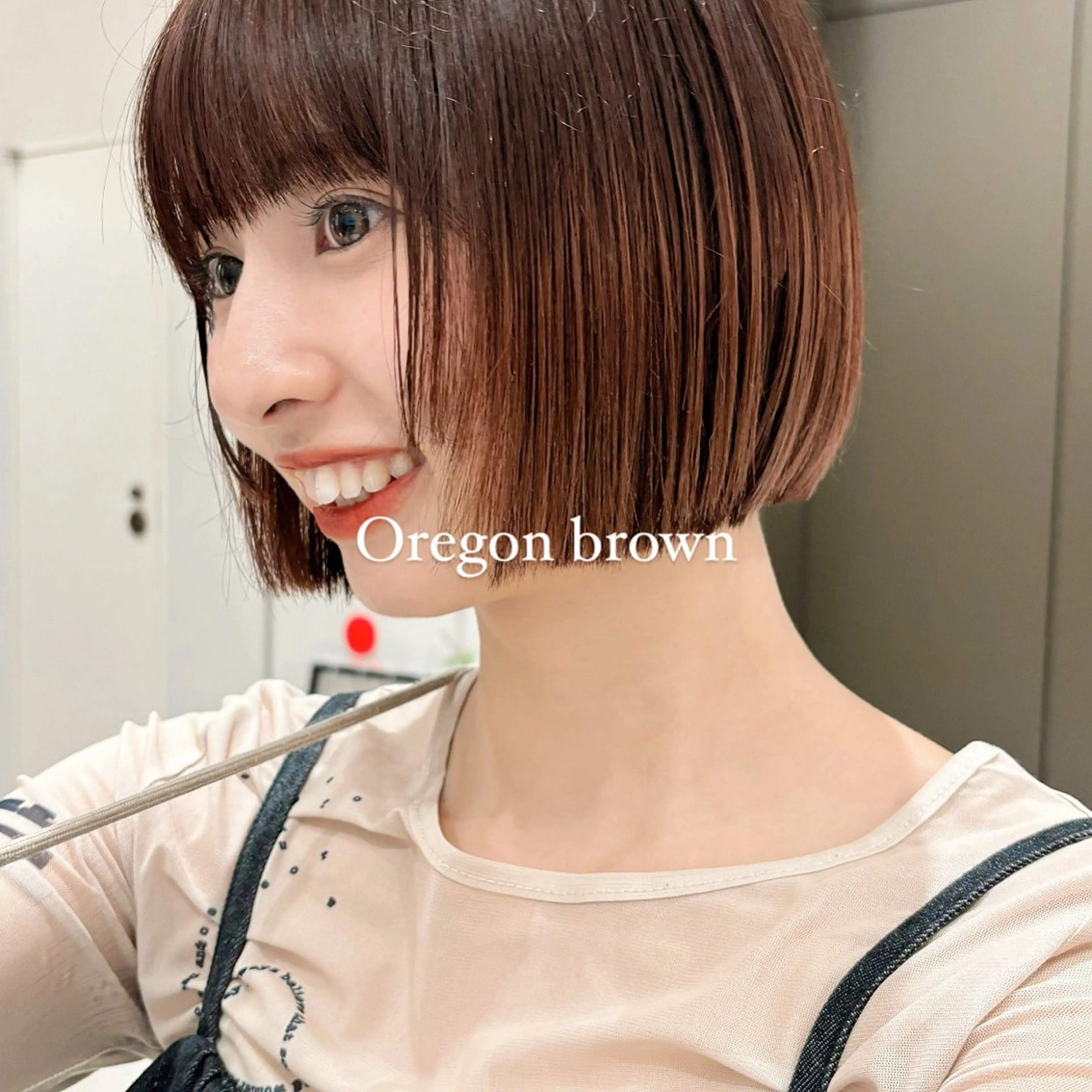 ショート カラー ヘアアレンジ 🌱ボブ/レイヤー/ ベージュ/あやみ✨のヘアスタイル