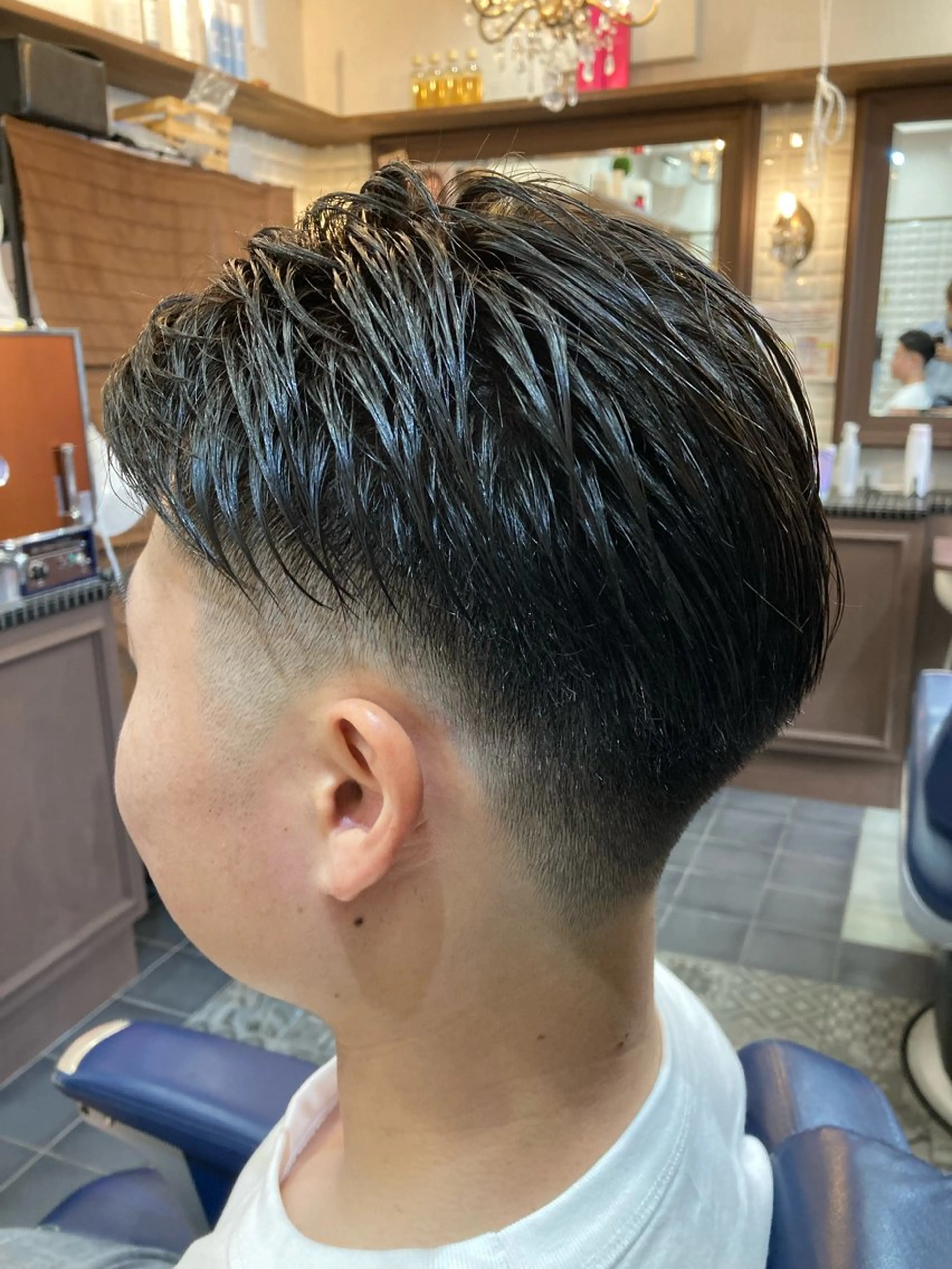 ショート メンズ フェードカット カット トリートメント ルピナス中田店長 山口大地のヘアスタイル