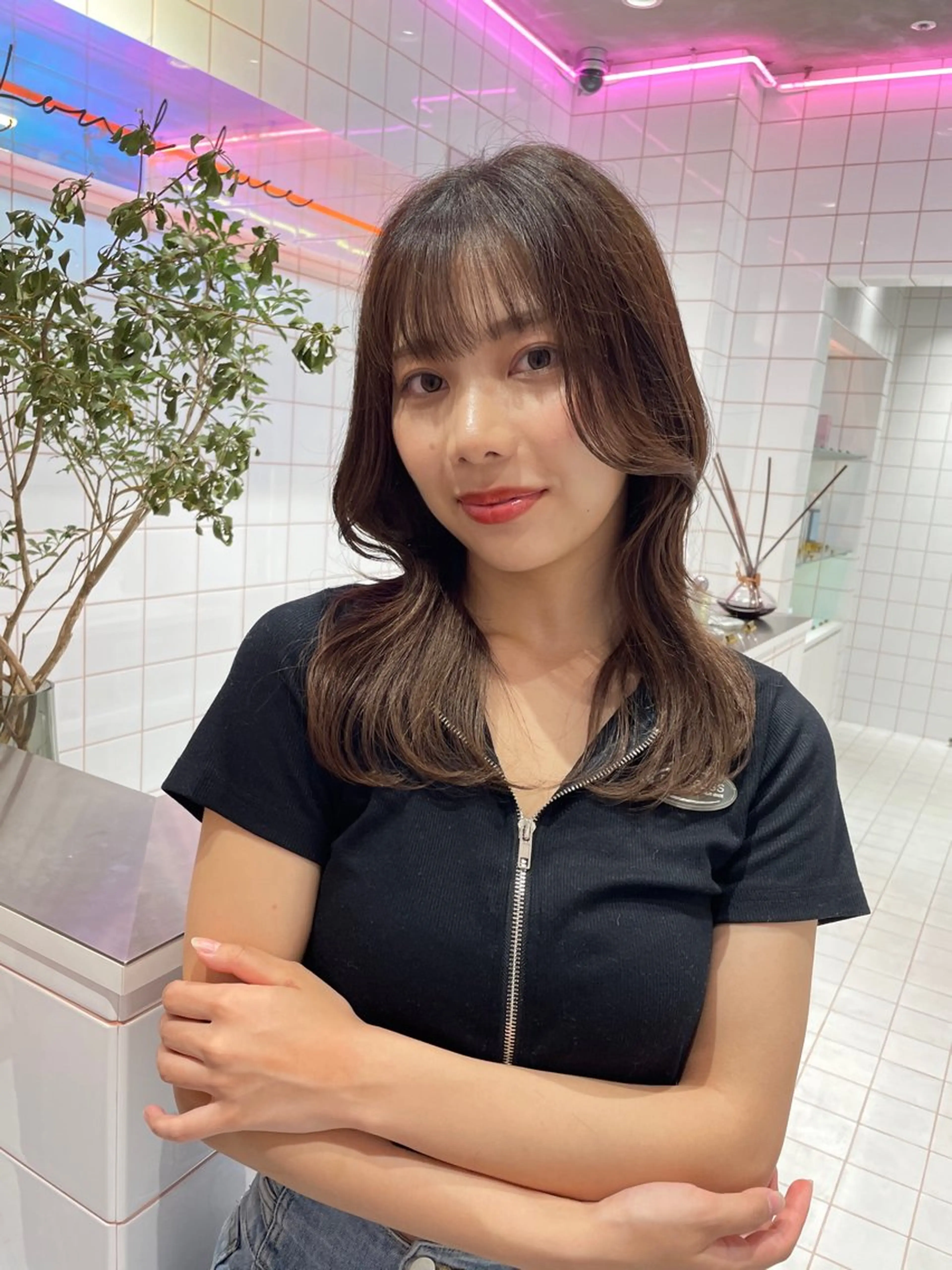 セミロング カラー Lond strada所属・✨武村侑哉　韓国風 レイヤーカット✨のヘアスタイル