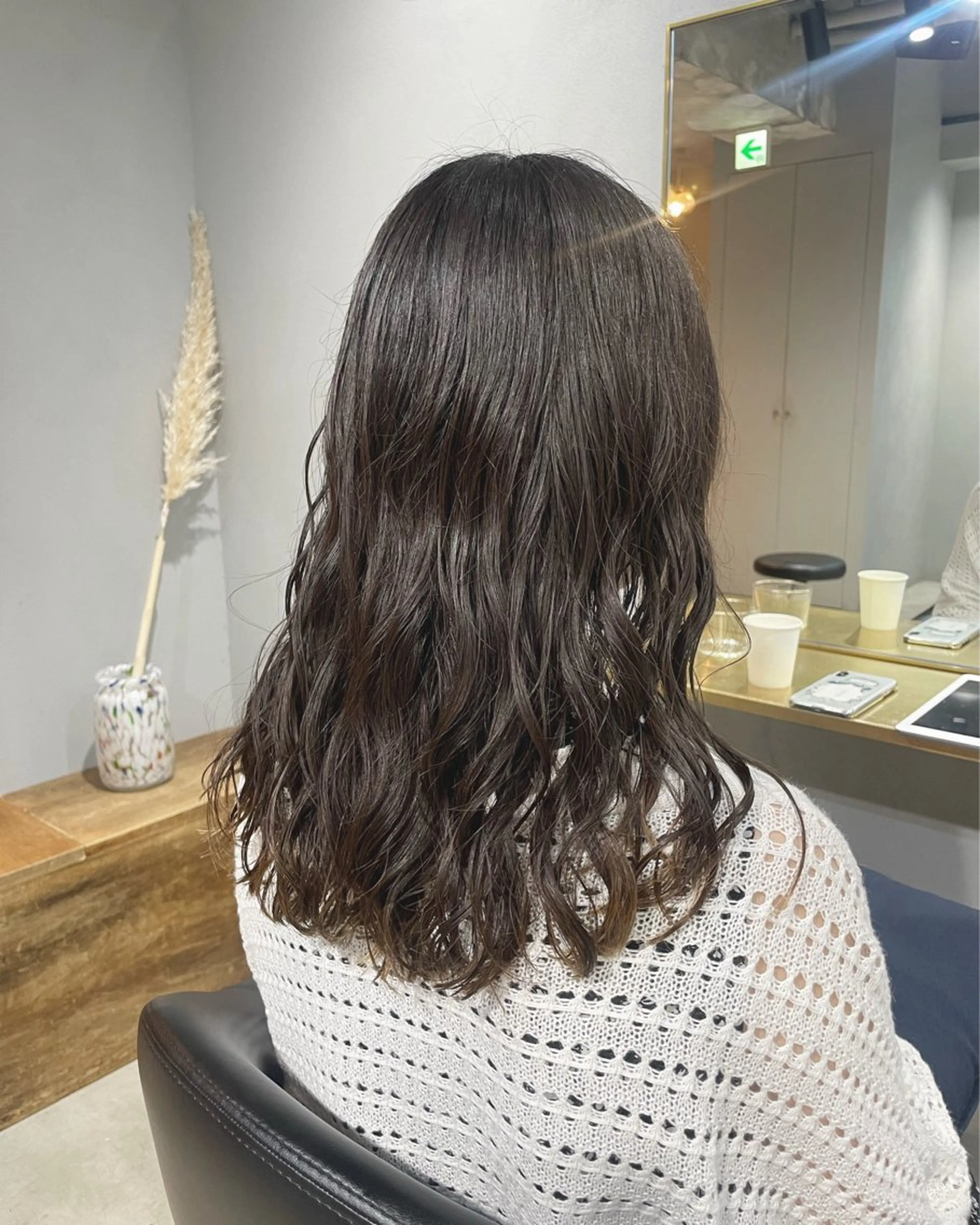 セミロング パーマ セミロングパーマ 髪質改善 縮毛矯正 カット パーマ トリートメント 【arc】Ruri コテ巻き風パーマのヘアスタイル
