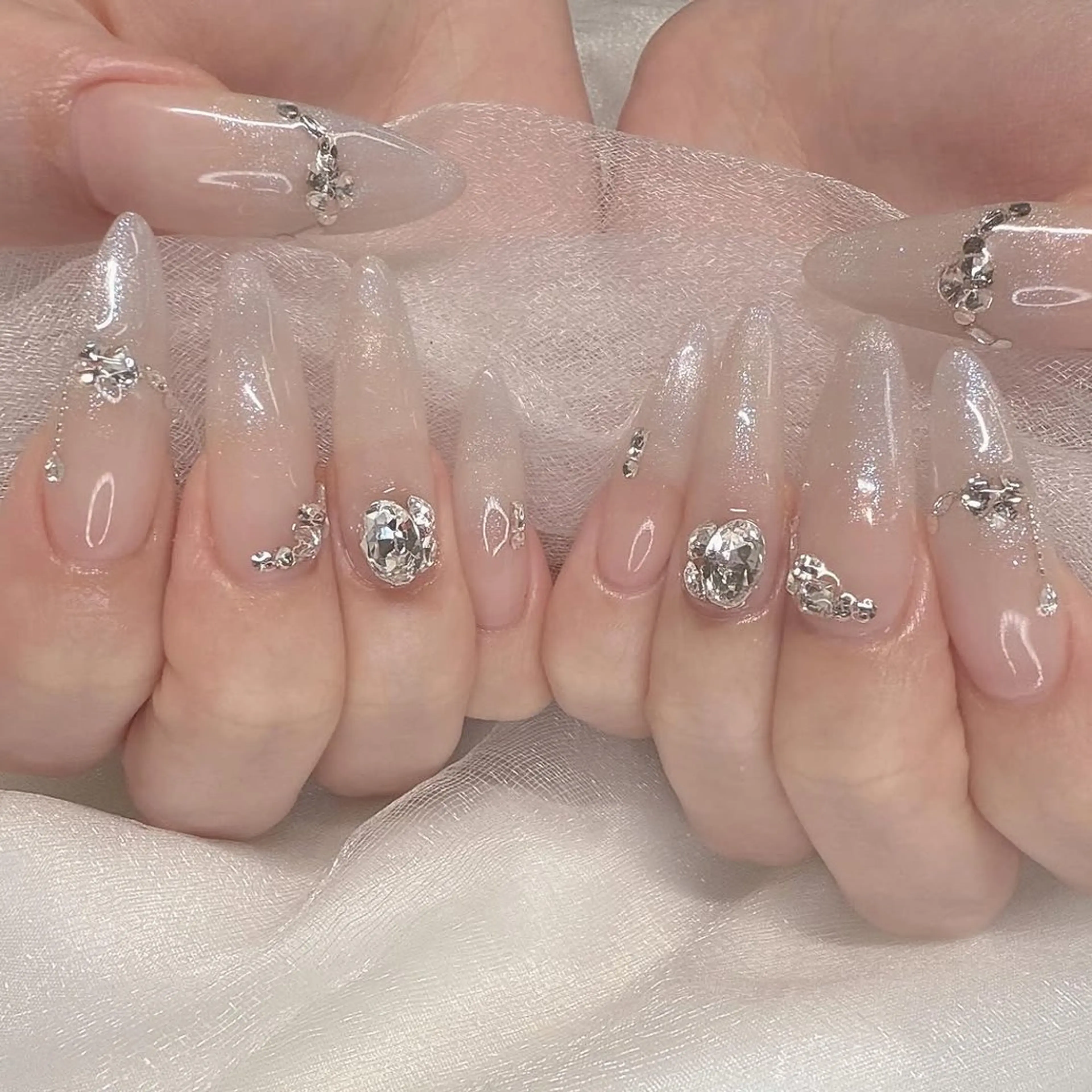 ネイル アートネイル 長さ出し ジェルネイル マグネットネイル ニュアンスネイル ハンドネイル KIM キムのネイルデザイン