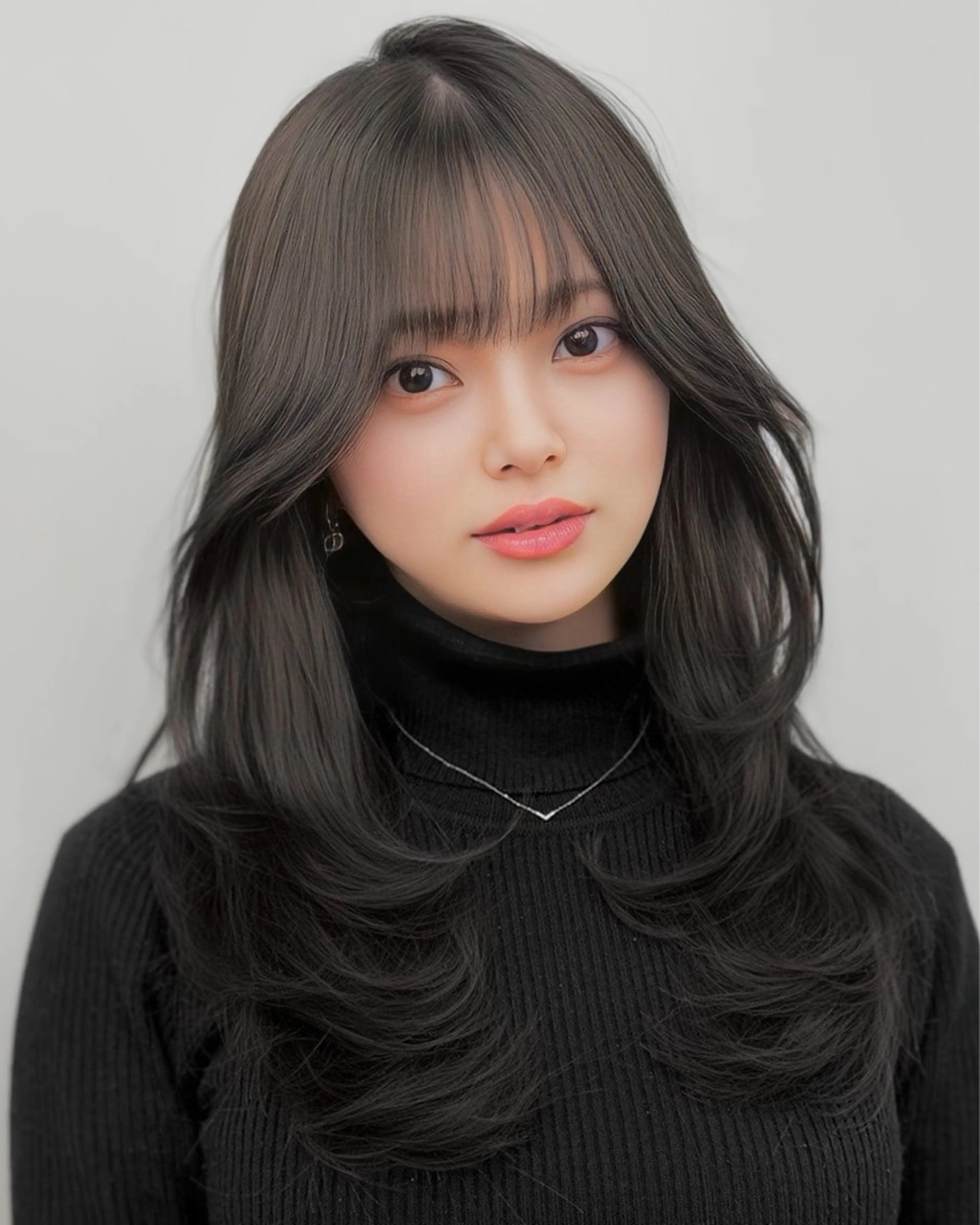 ロング トリートメント カット ヘアカラー トリートメント 韓国ヘア/髪質改善 レイヤーカットSHOのヘアスタイル