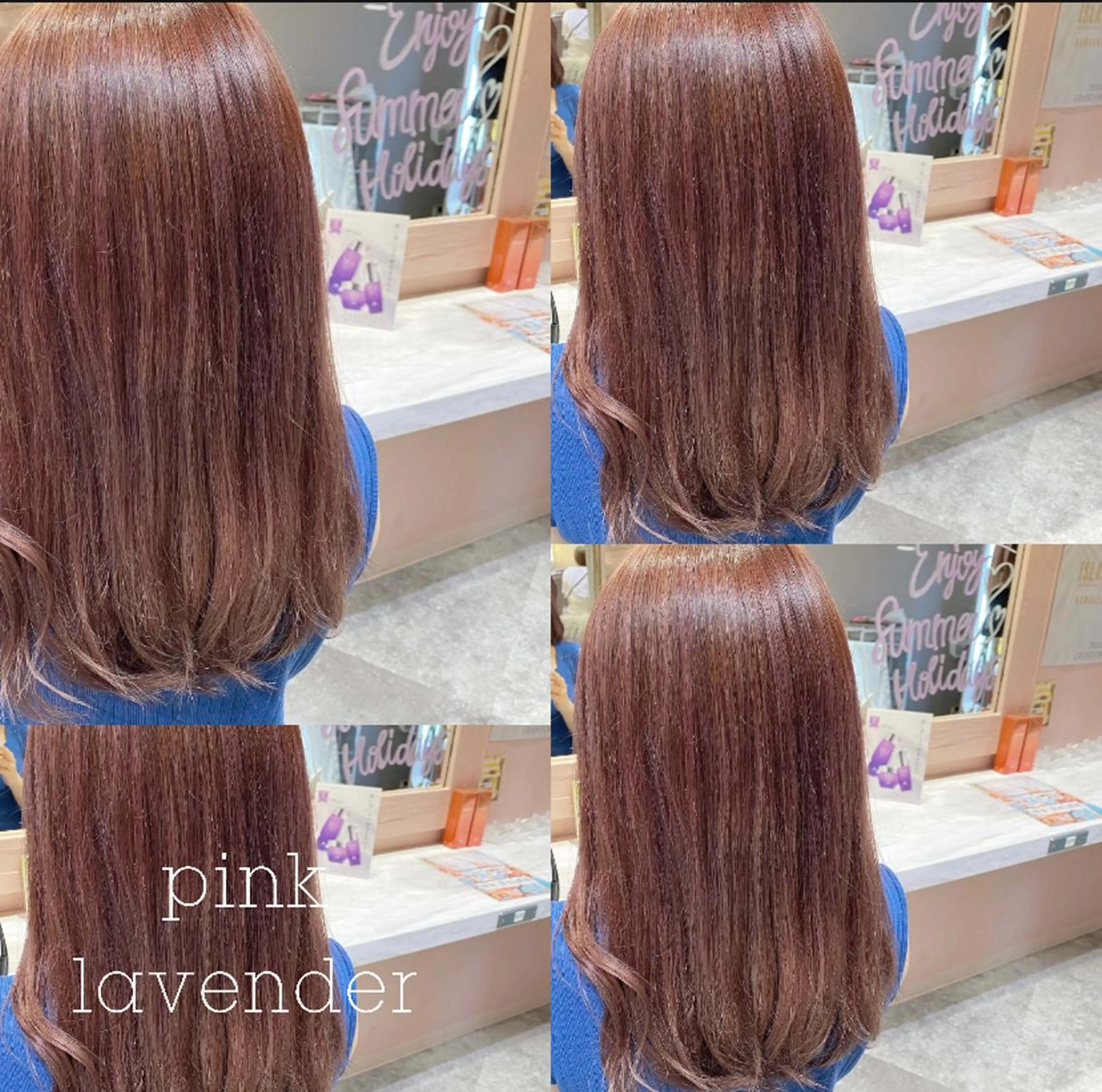 ロング カラー パーマ キッズ ラベンダーカラー ピンクカラー ピンクラベンダー RIYA❤︎ Aujuaソムリエのヘアスタイル