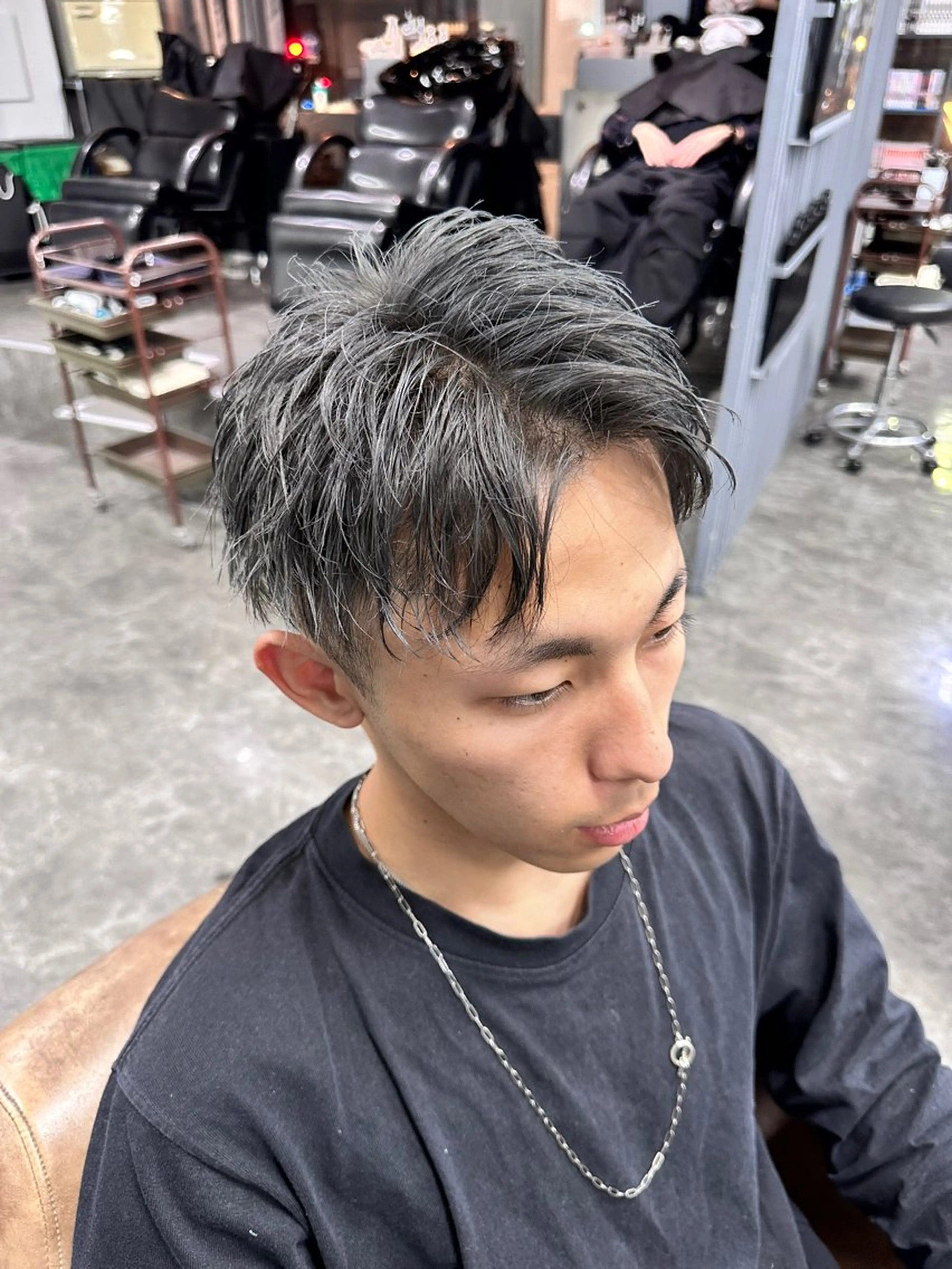 ショート カラー メンズ カット ヘアカラー KING of hair by NOISM所属・梅田/メンズカット/ パーマ/秋本 大智のヘアスタイル
