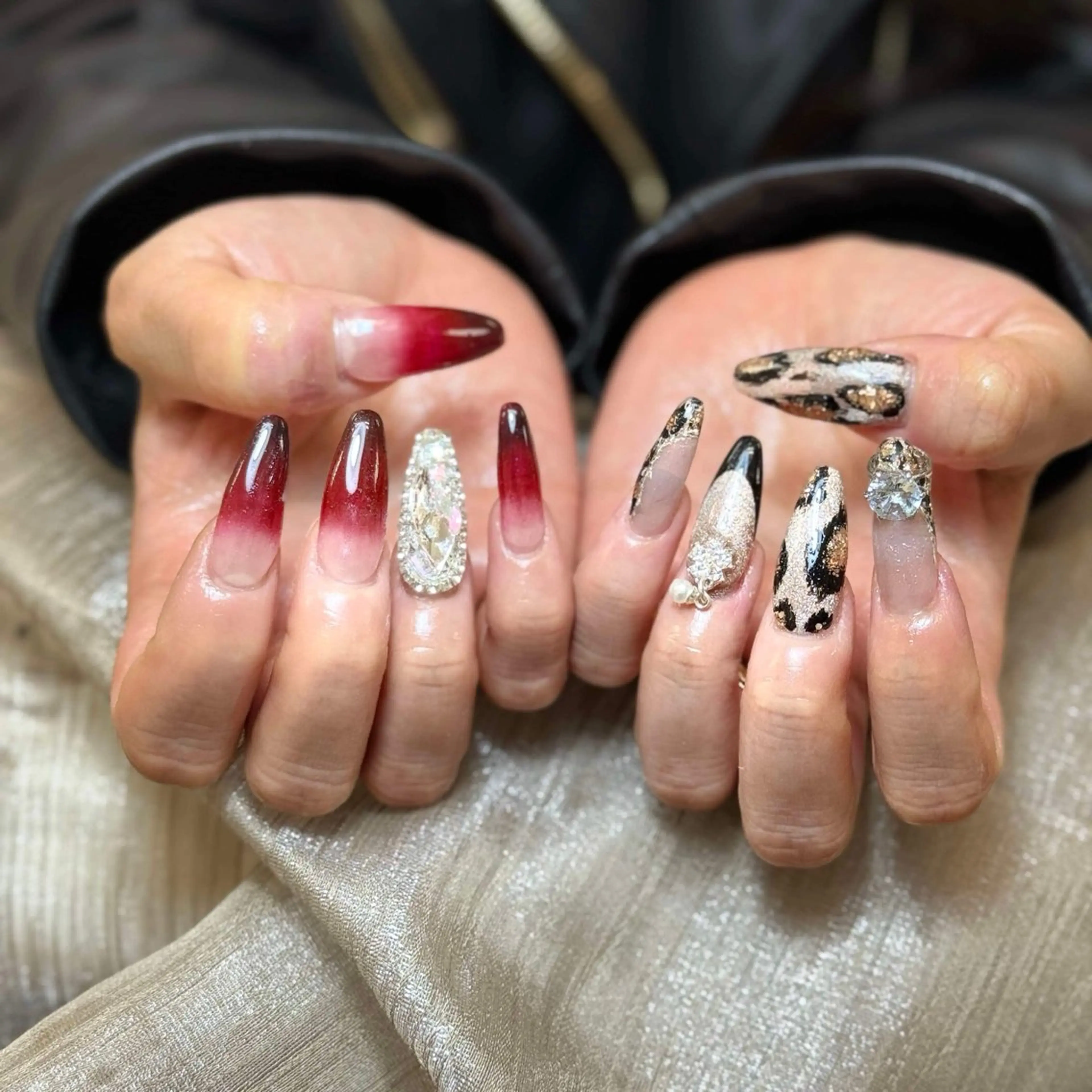 ネイル チークネイル フレンチネイル ジェルネイル ガラスフレンチ 韓国ネイル ハンドネイル ハンドケア Anh Nail 歌舞伎町のネイルデザイン