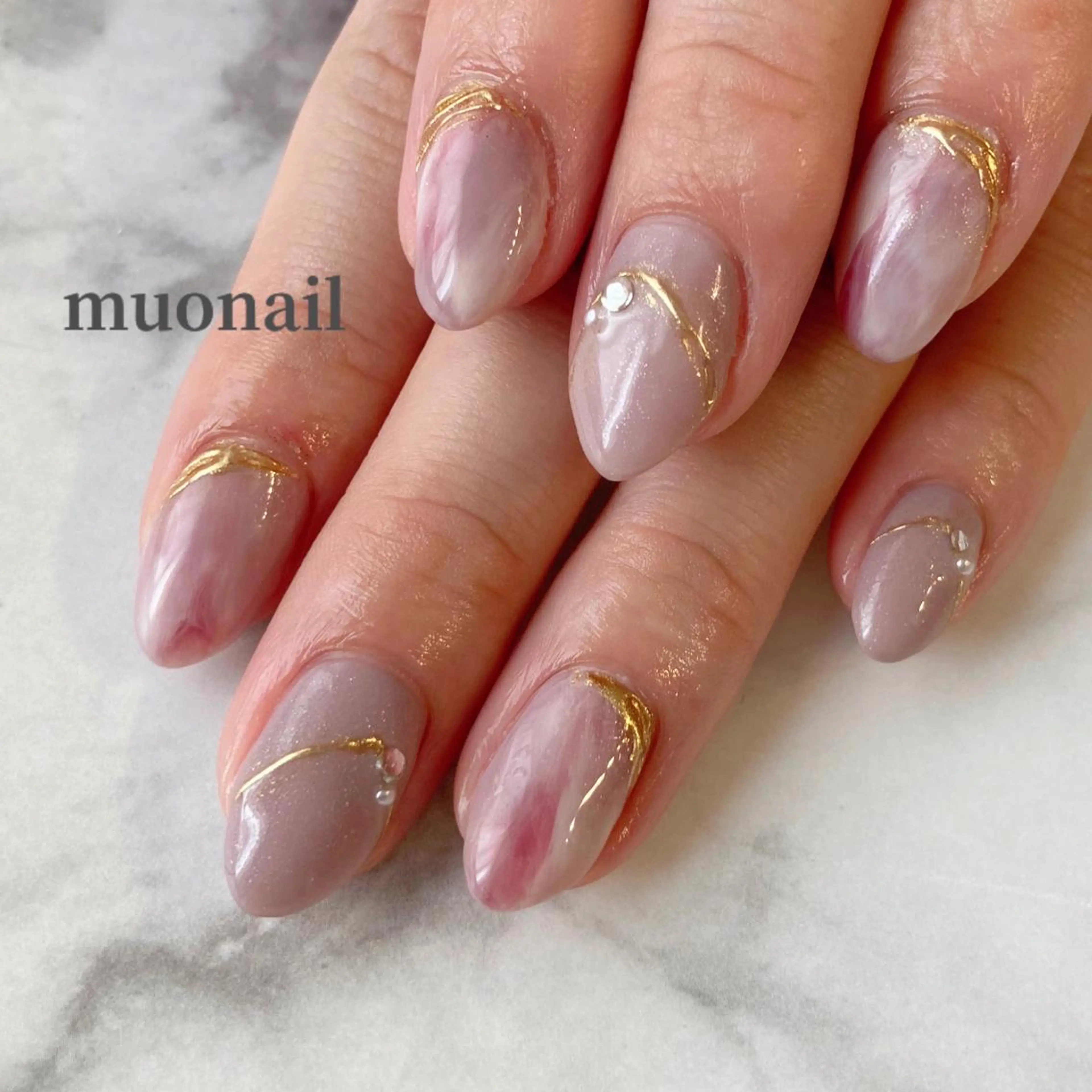 ネイル ニュアンスネイル ピンク Sand by muoのネイルデザイン