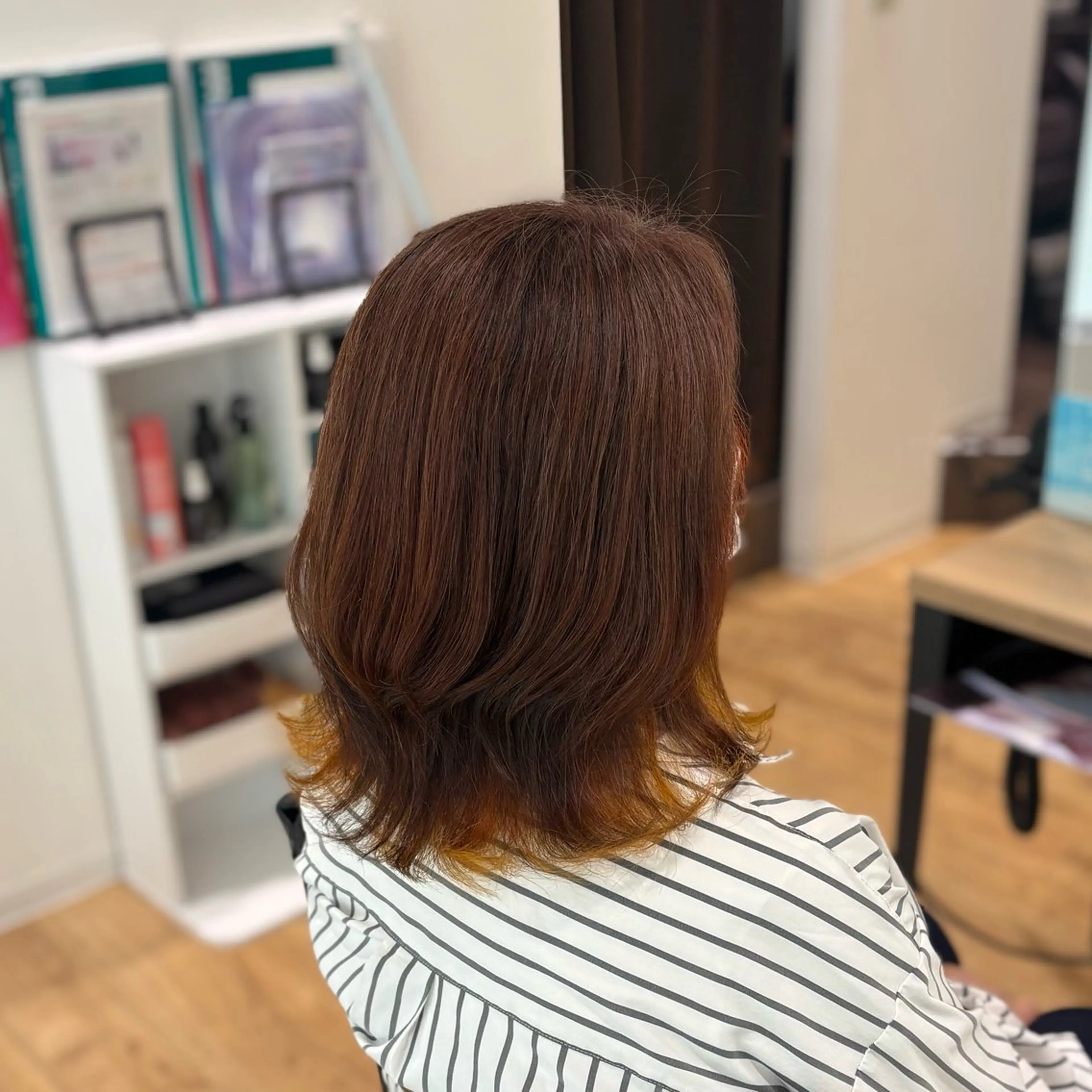 ミディアム カラー カット ヘアカラー 滝口 瑞季のヘアスタイル