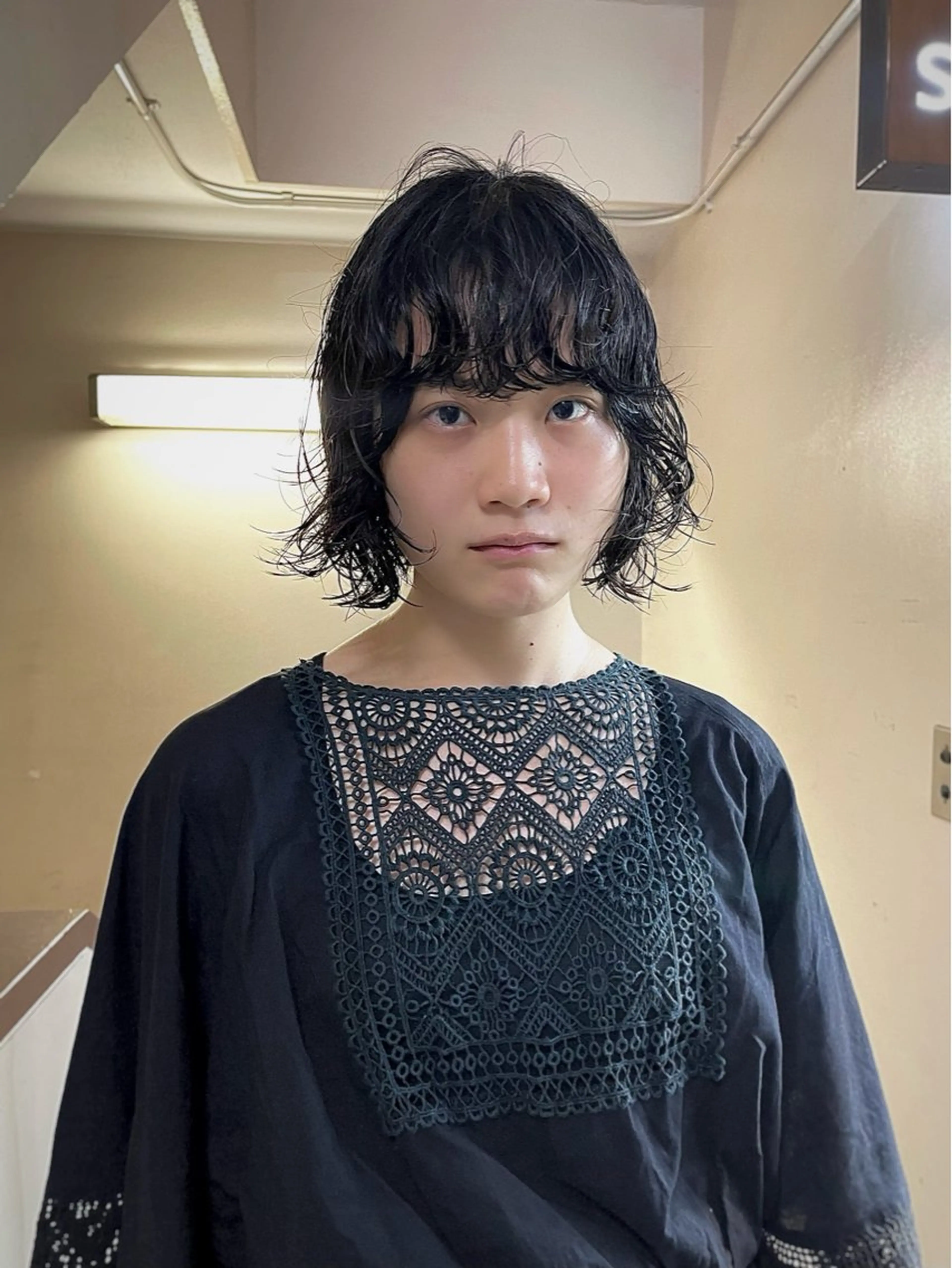 ミディアム カット ヘアカラー パーマ トリートメント ヘアセット 安部佑哉/ハイトーン /レイヤー/グランジのヘアスタイル