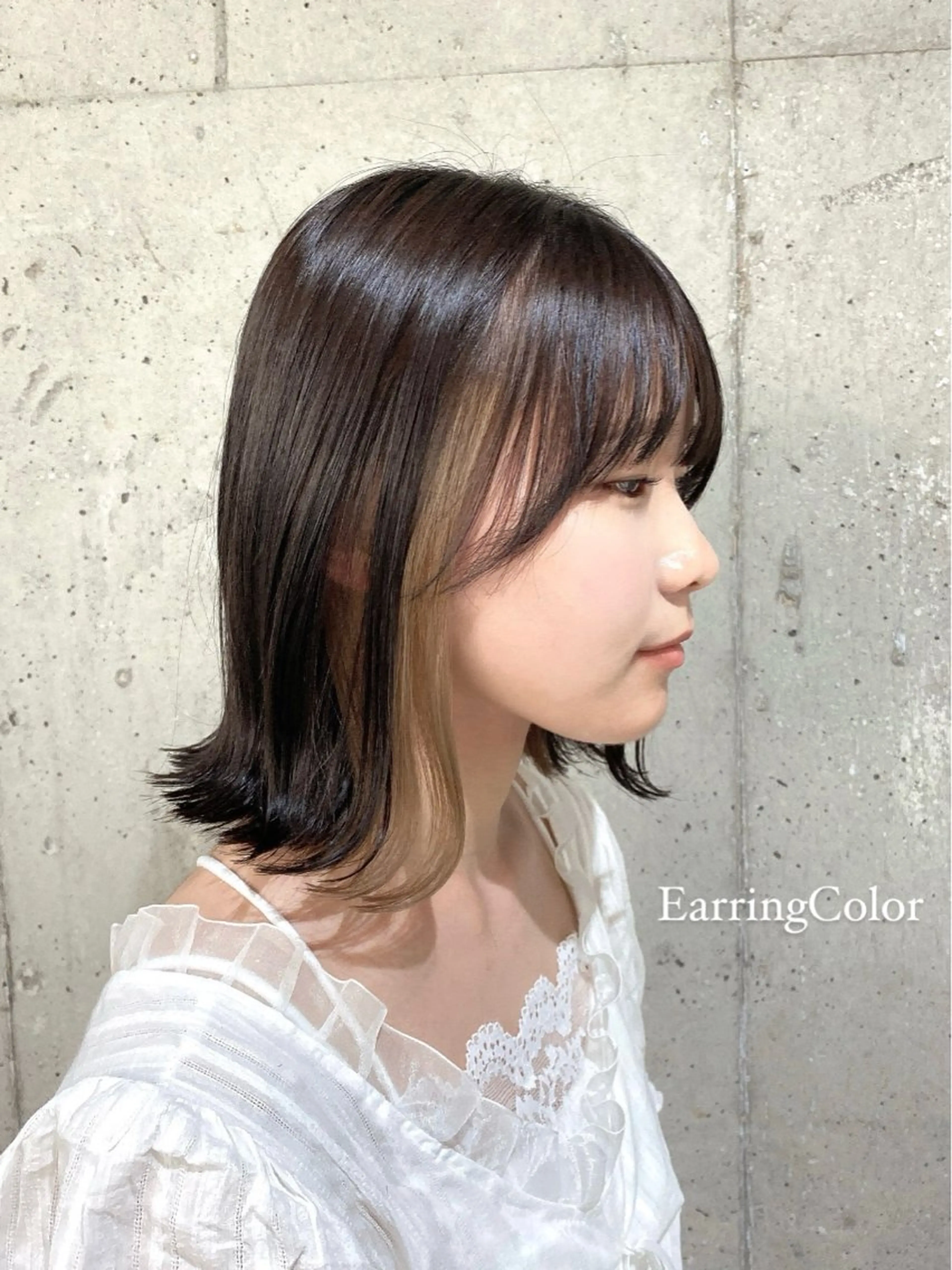 ショート カラー 透明感カラー ボブ デザインカット 顔周りカット カット ヘアカラー 阿部 響香のヘアスタイル