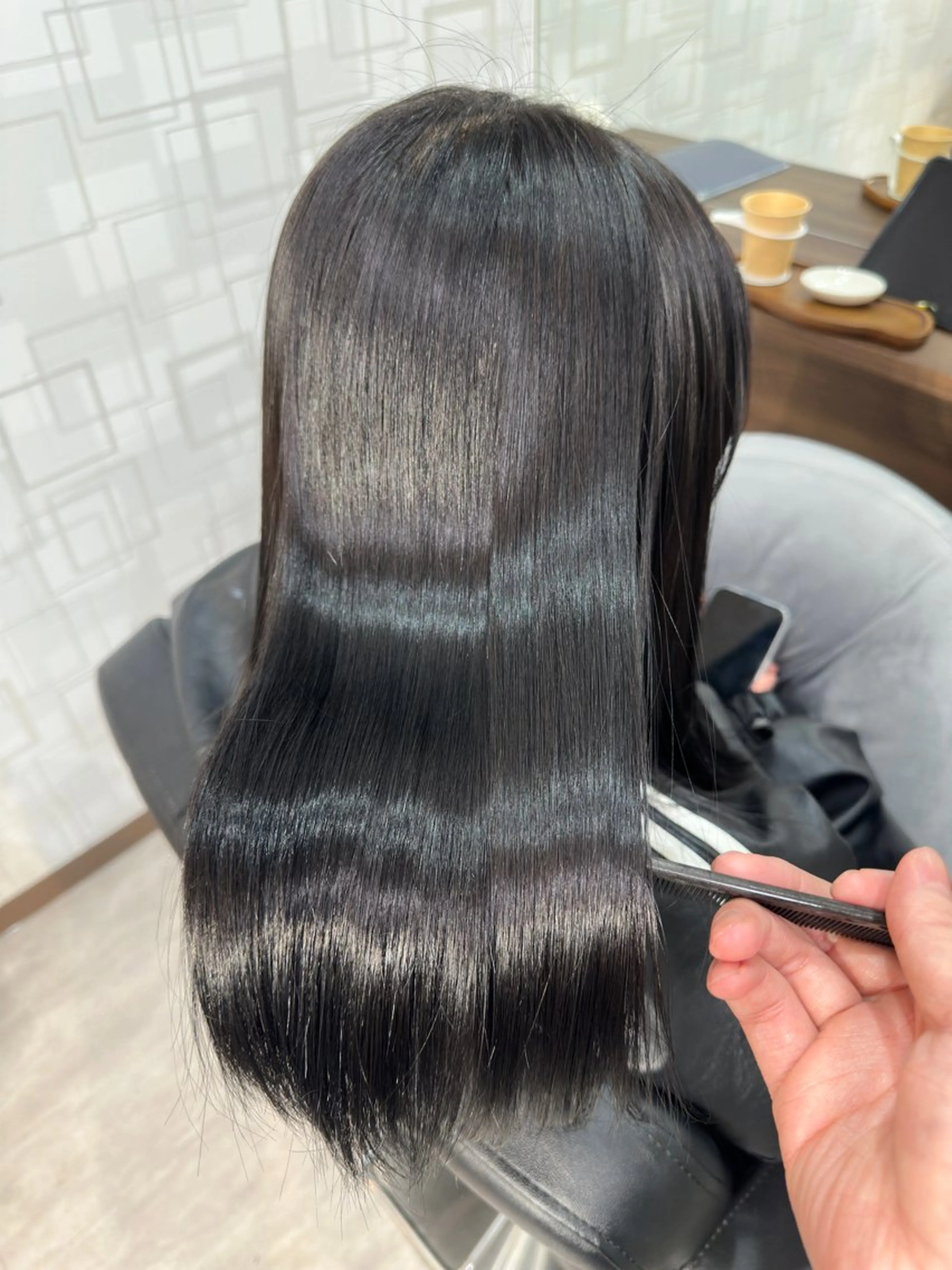 ロング カット 縮毛矯正 トリートメント Halo by seen所属・美髪矯正/髪質改善/ 多田知生のヘアスタイル