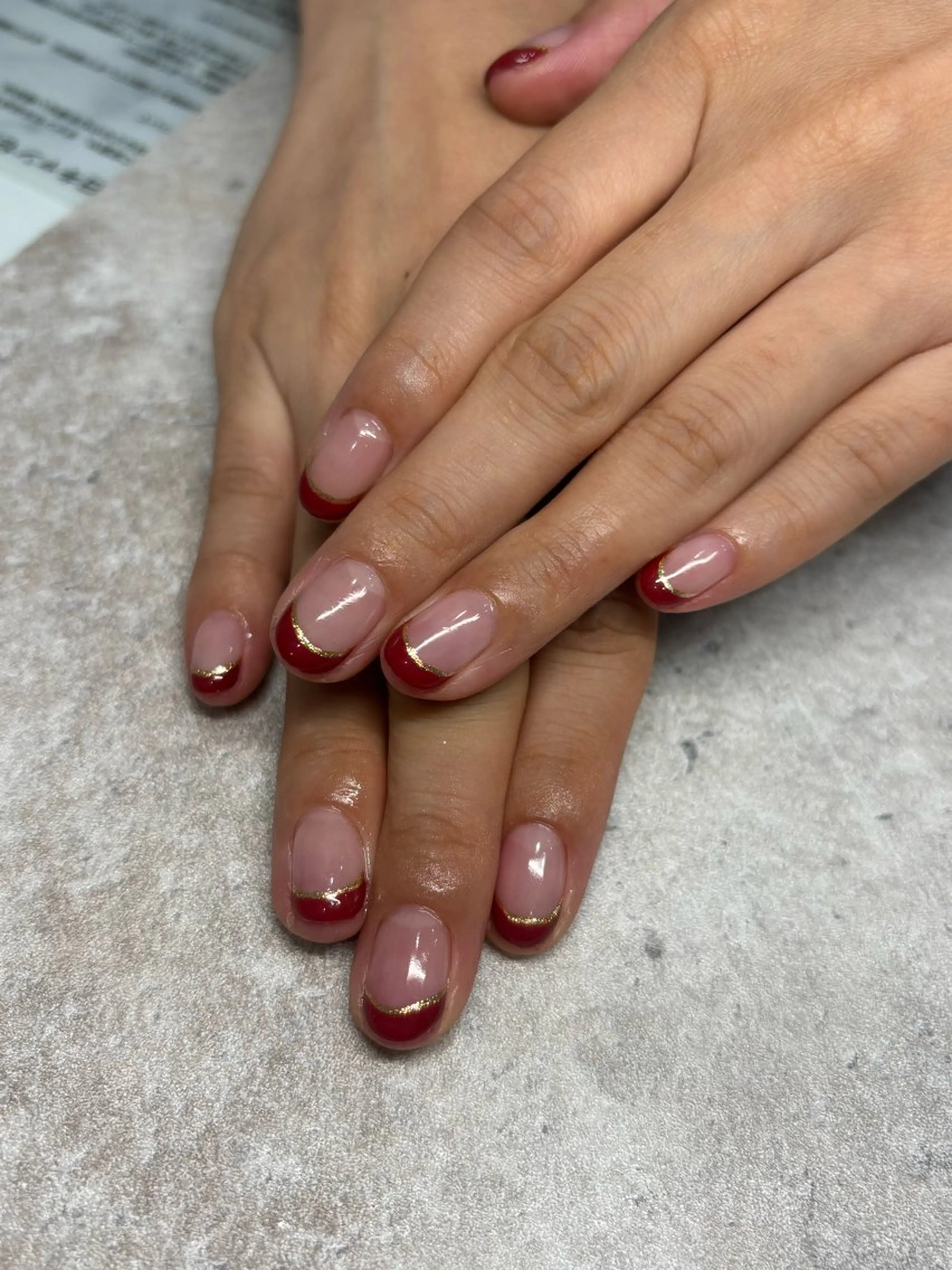 ネイル フレンチネイル ラメ(グリッター) ハンドネイル LICO HAIR＆RELAXATION所属・Lico Ryoのネイルデザイン