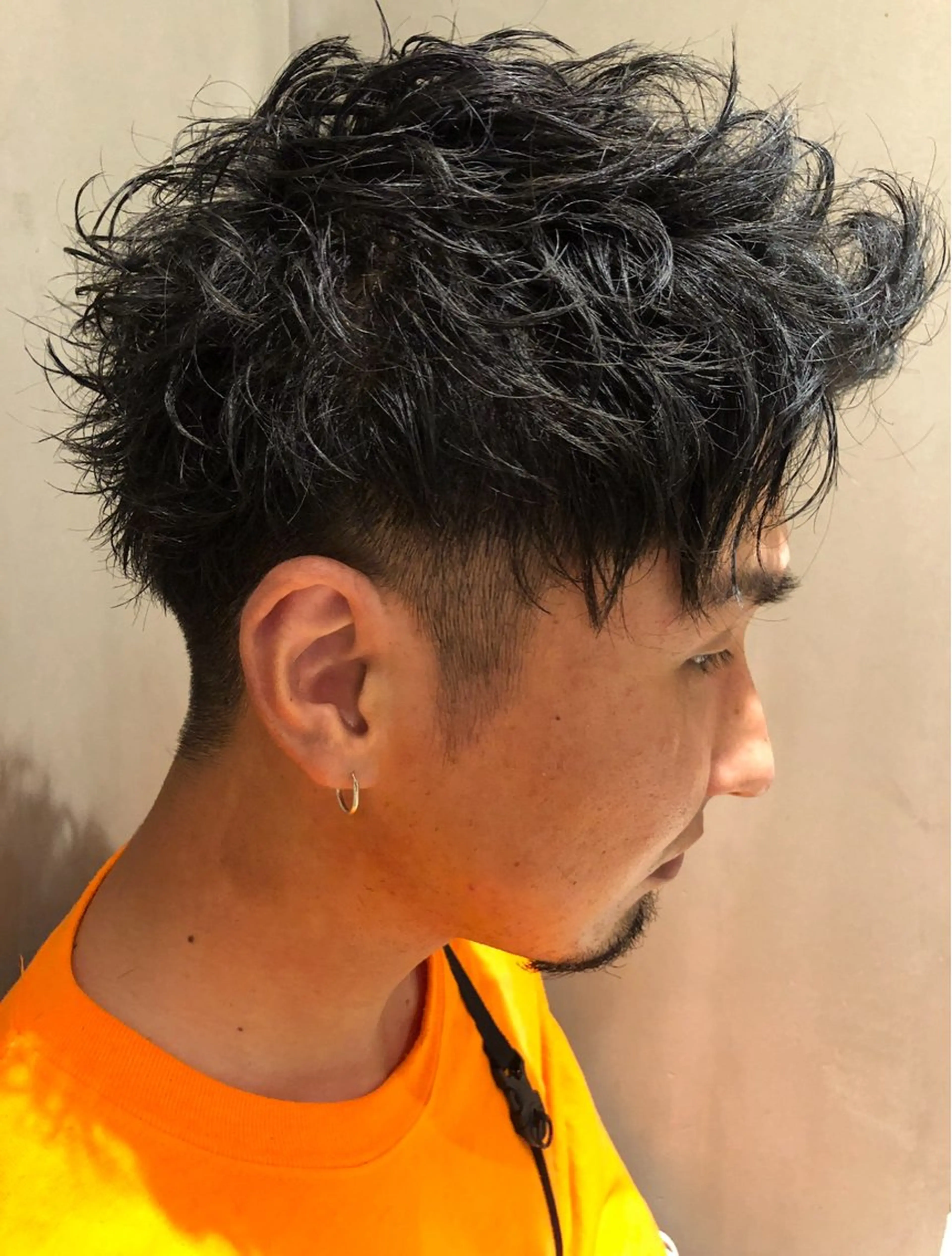 ショート パーマ メンズ ビジネス フェードカット メンズ韓国風 マッシュ メンズパーマ カット パーマ トリートメント ヘアセット amie高崎所属・高崎メンズパーマ 髪質改善TAKEのヘアスタイル