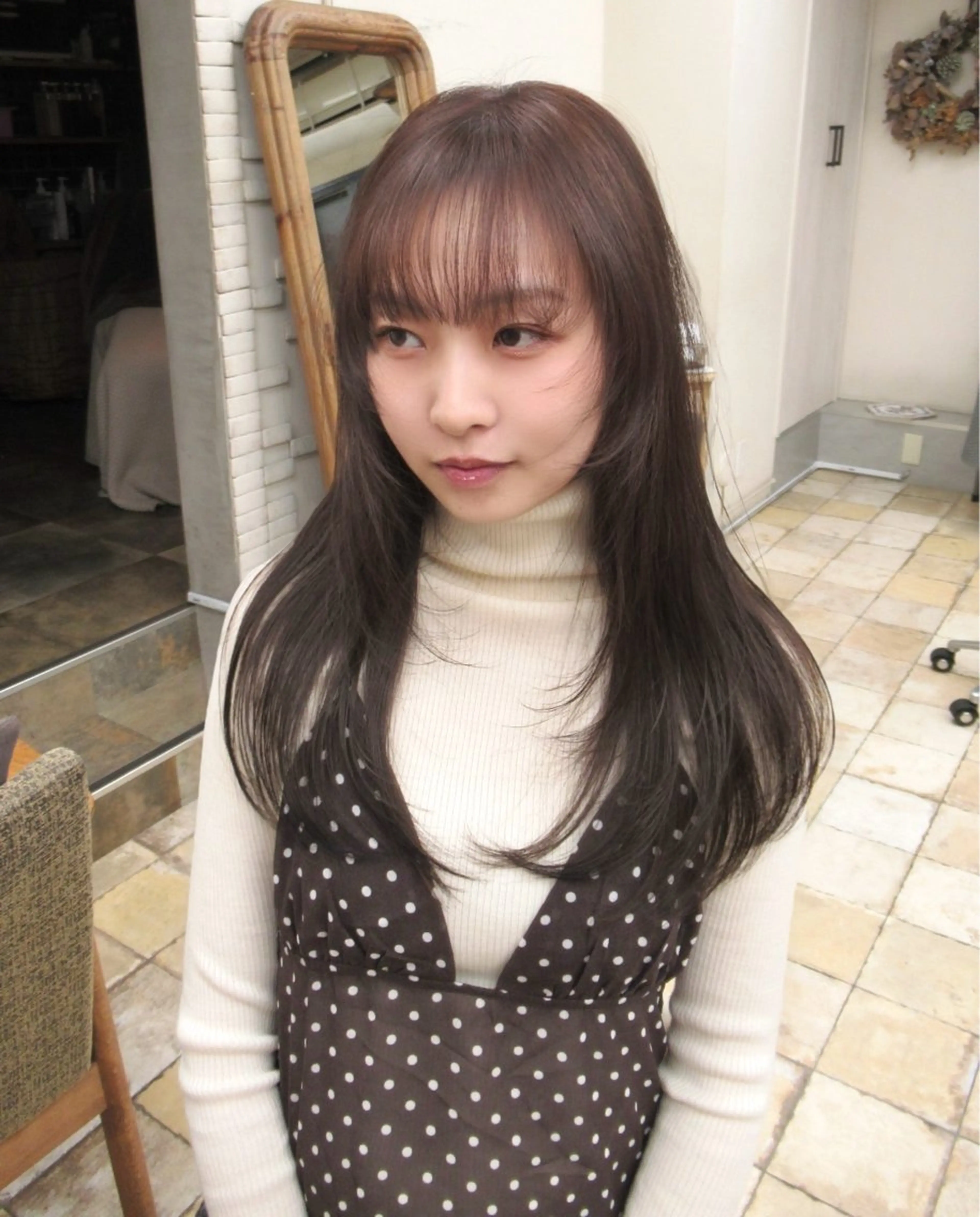 ロング カラー ヘアアレンジ ブラウンカラー Gigi 代々木所属・りこ 🐈‍⬛韓国艶カラーのヘアスタイル