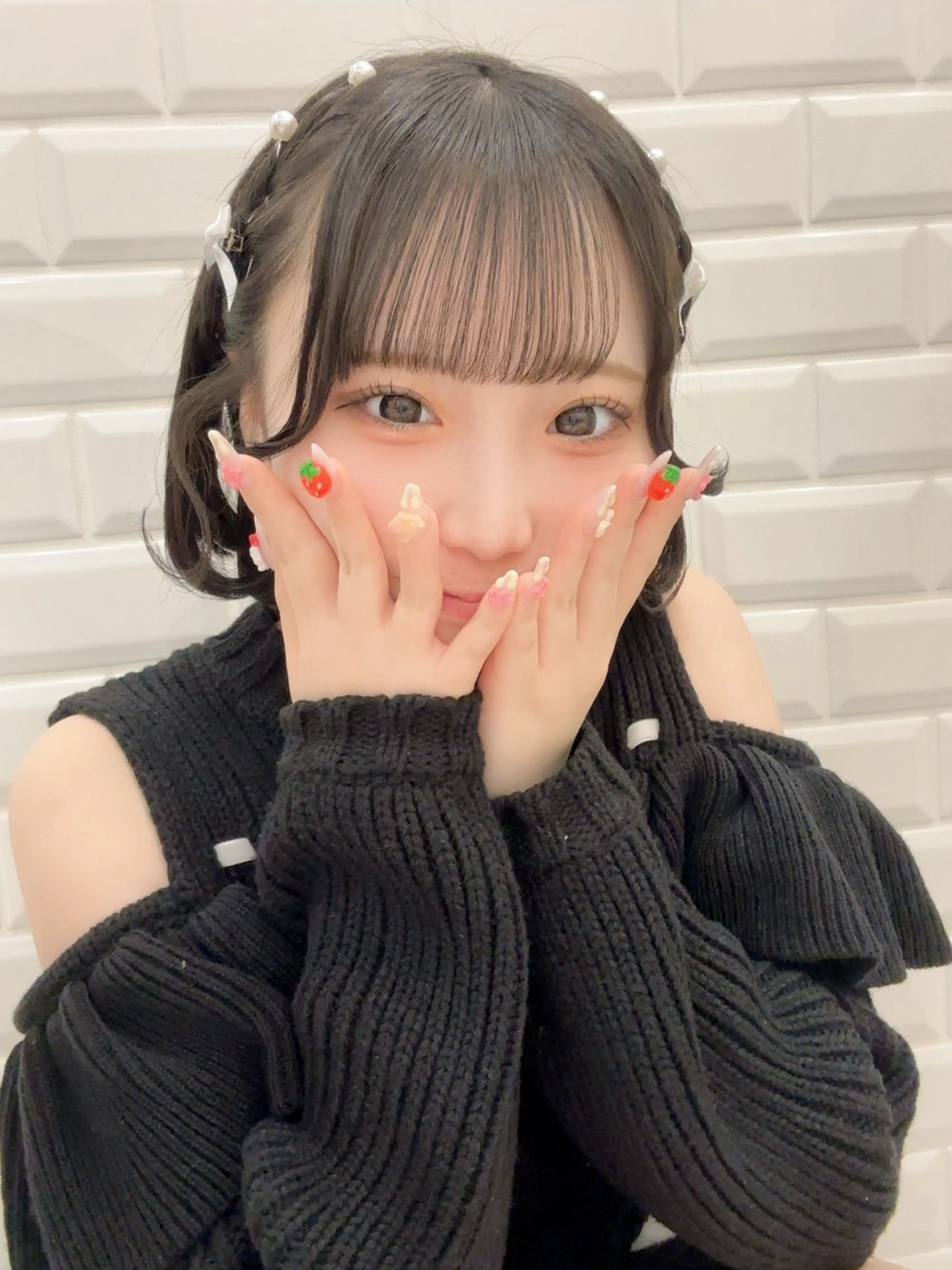 セミロング ボブ 顔周りカット 小顔カット Tinker Lip  ティンカーリップ所属・小林 愛華のヘアスタイル