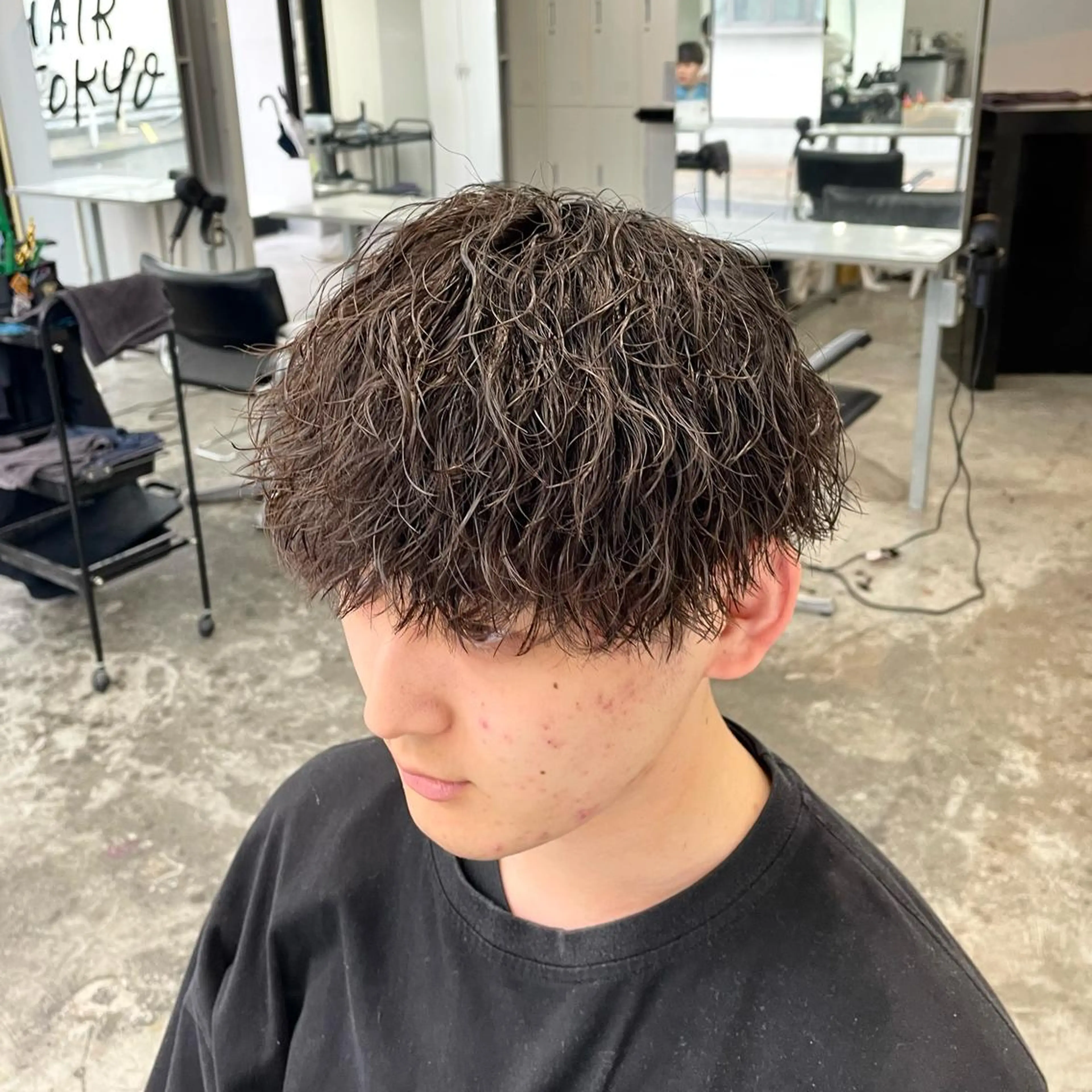 ショート パーマ メンズ カット パーマ メンズ特化美容師/ 藤戸 椋のヘアスタイル