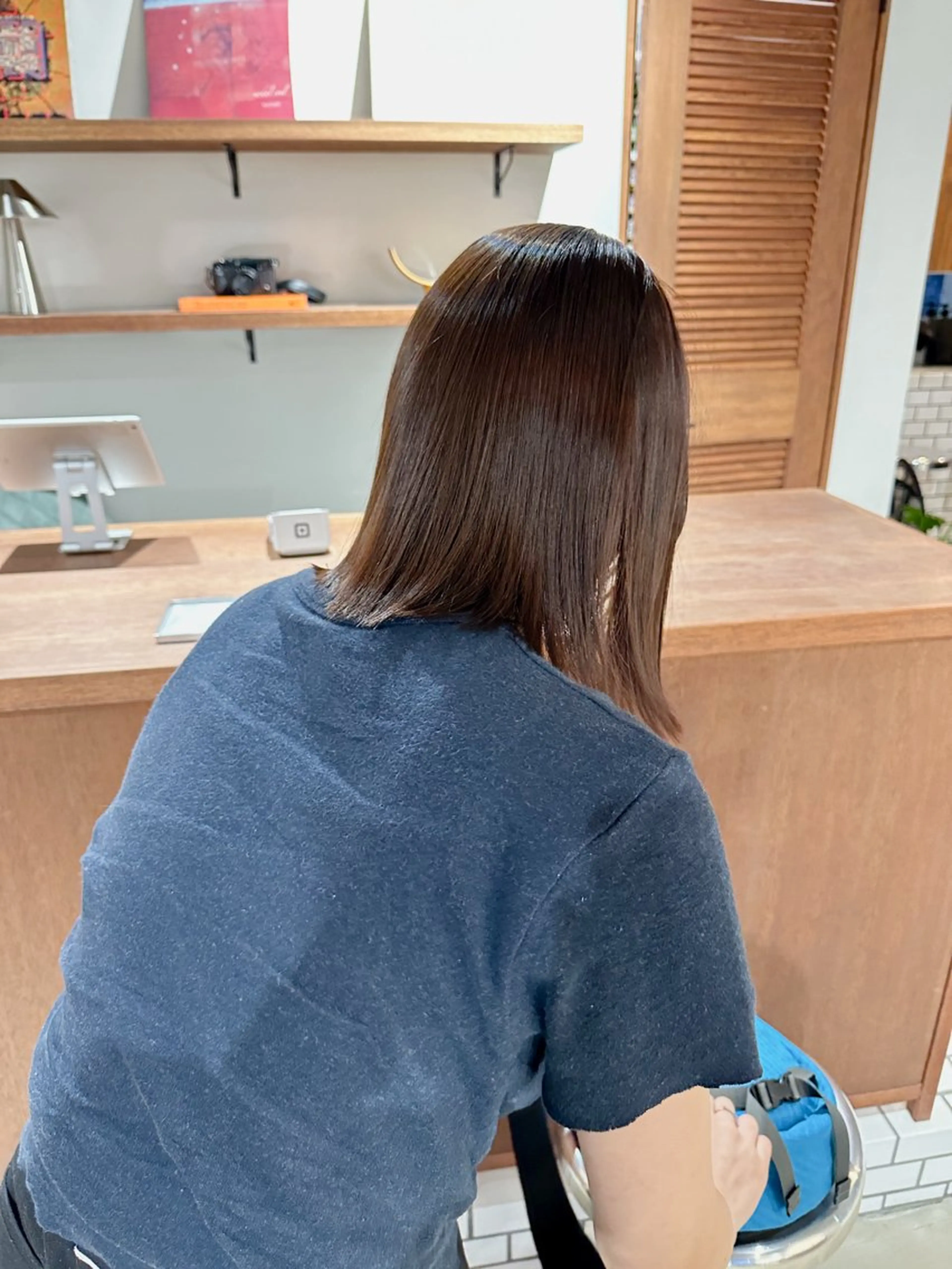 ミディアム ボブ カット ヘアカラー トリートメント her所属・kaito /都立大学herのヘアスタイル