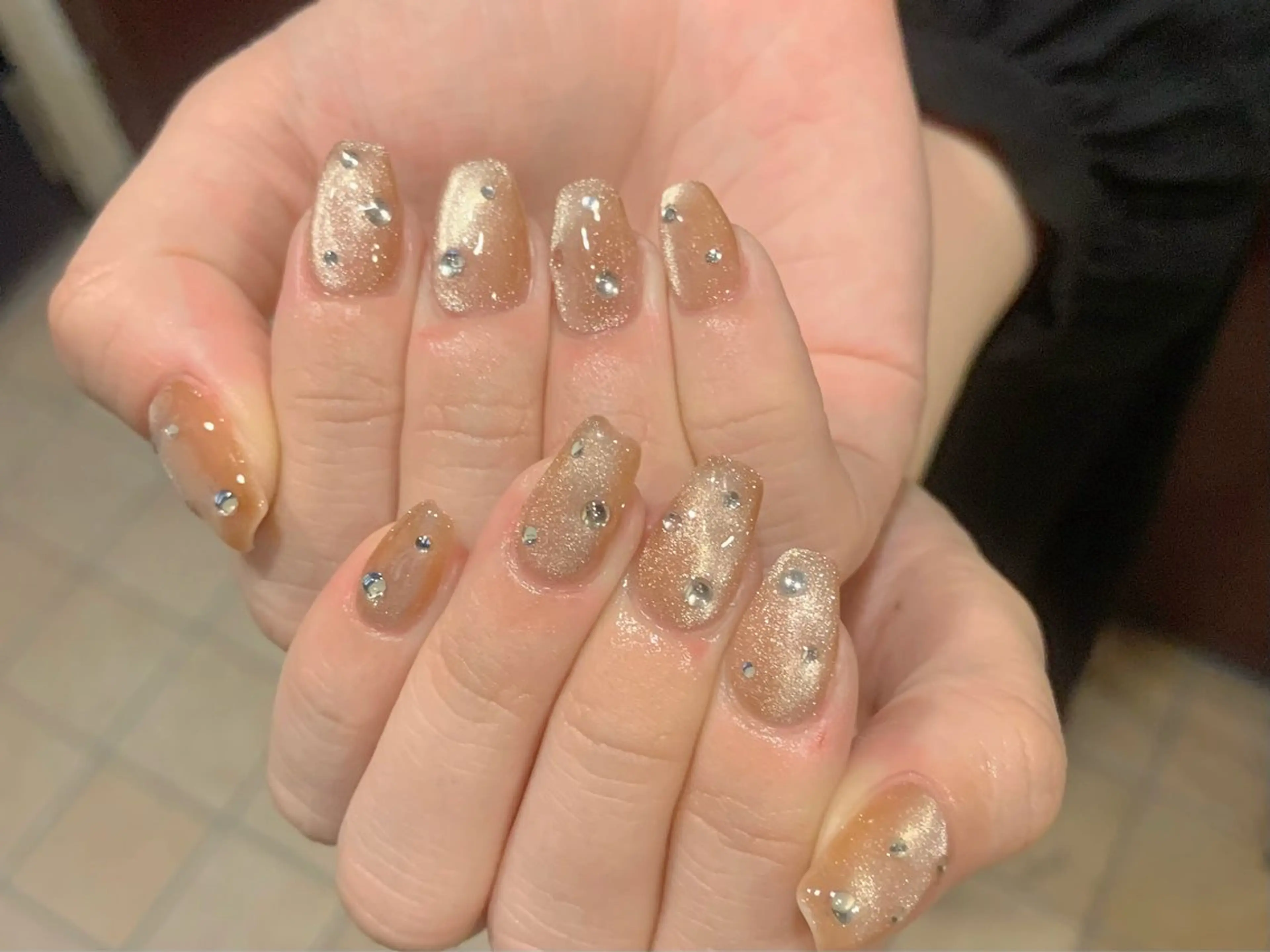 ネイル ストーンネイル ハンドネイル Nail Jolie所属・Nail Jolieのネイルデザイン