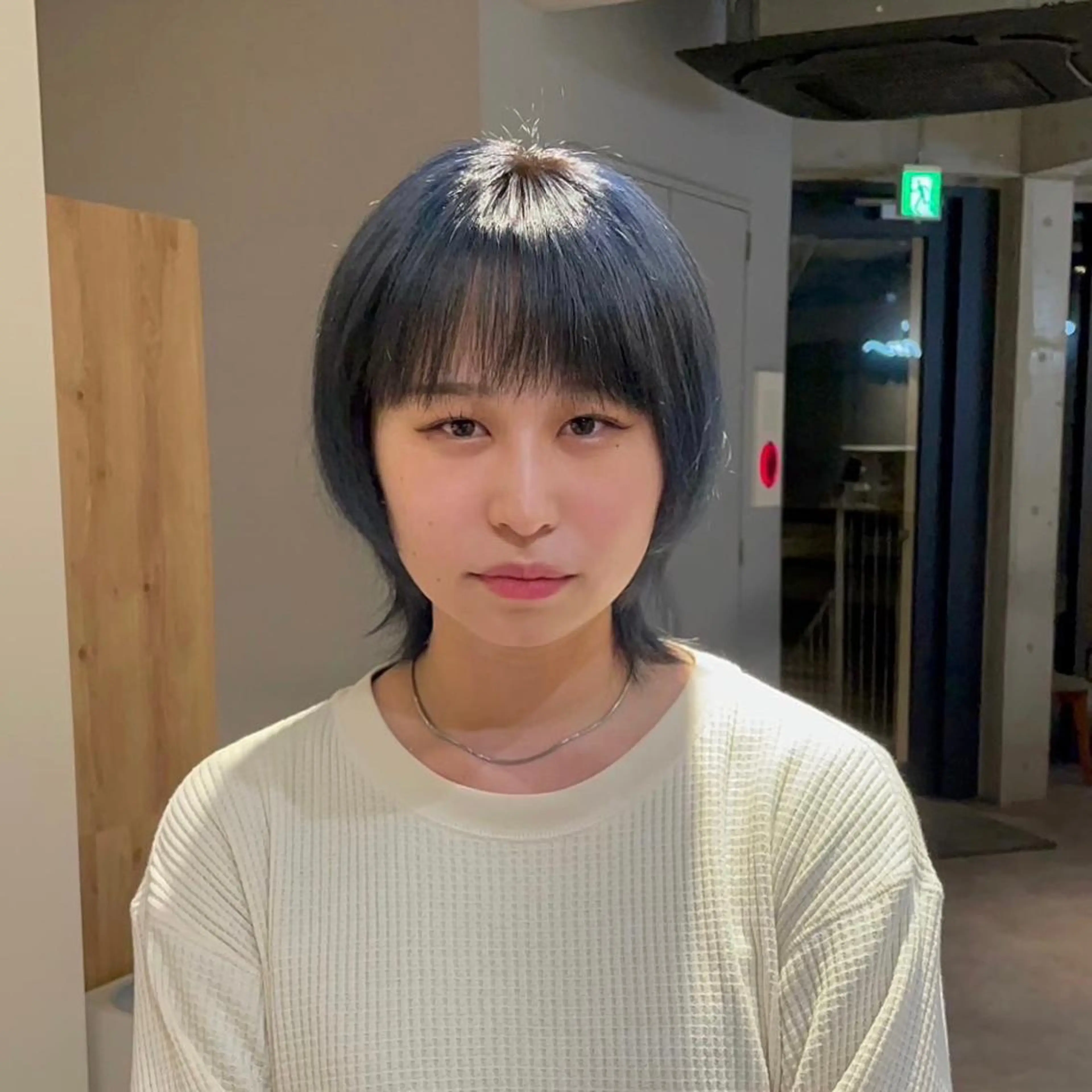 カラー ネイビーカラー ヘアカラー 葉月/ボブ/ 透明感カラー／中目黒のヘアスタイル