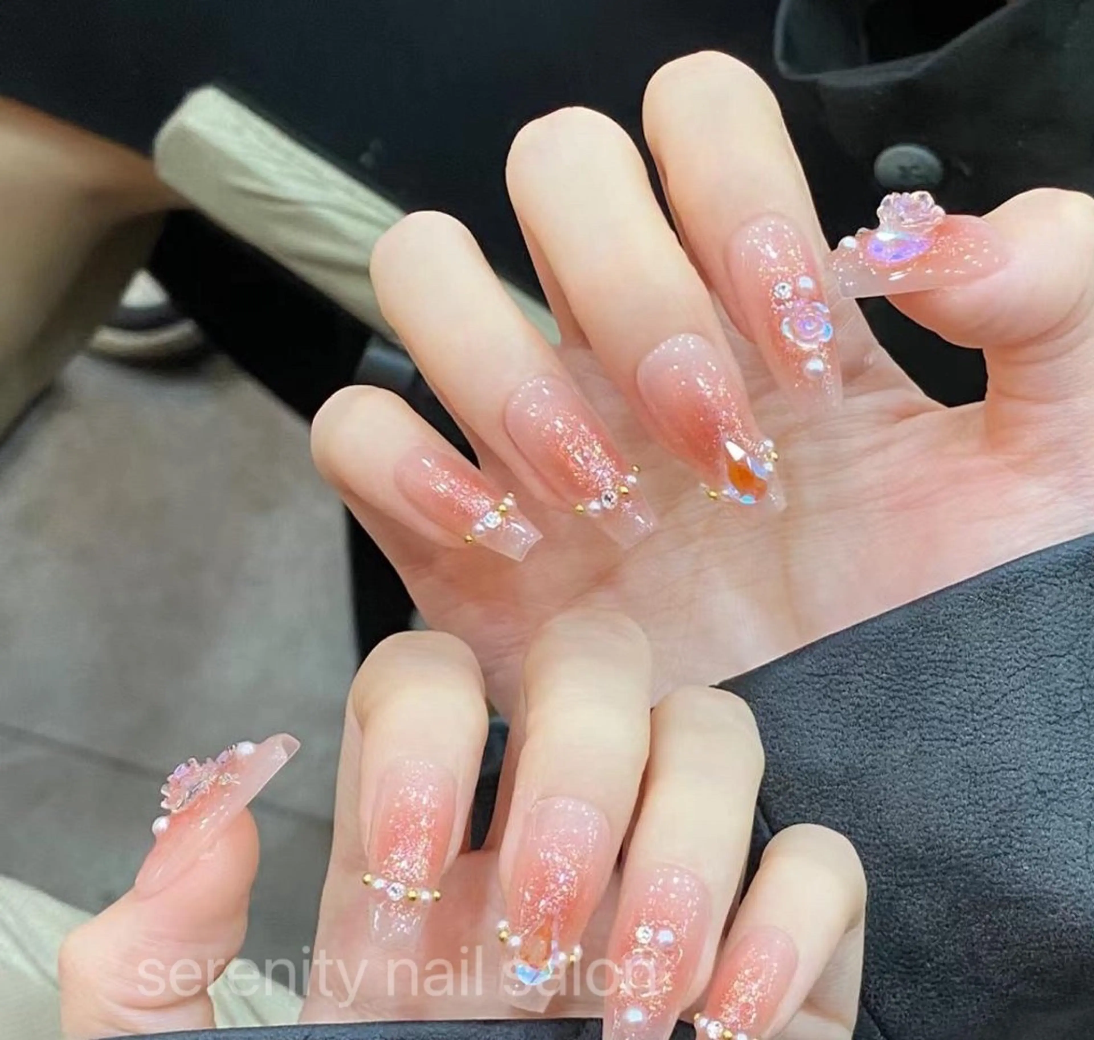 ネイル ハンドネイル ハンドケア ✨Serenity ワンホンネイルのネイルデザイン