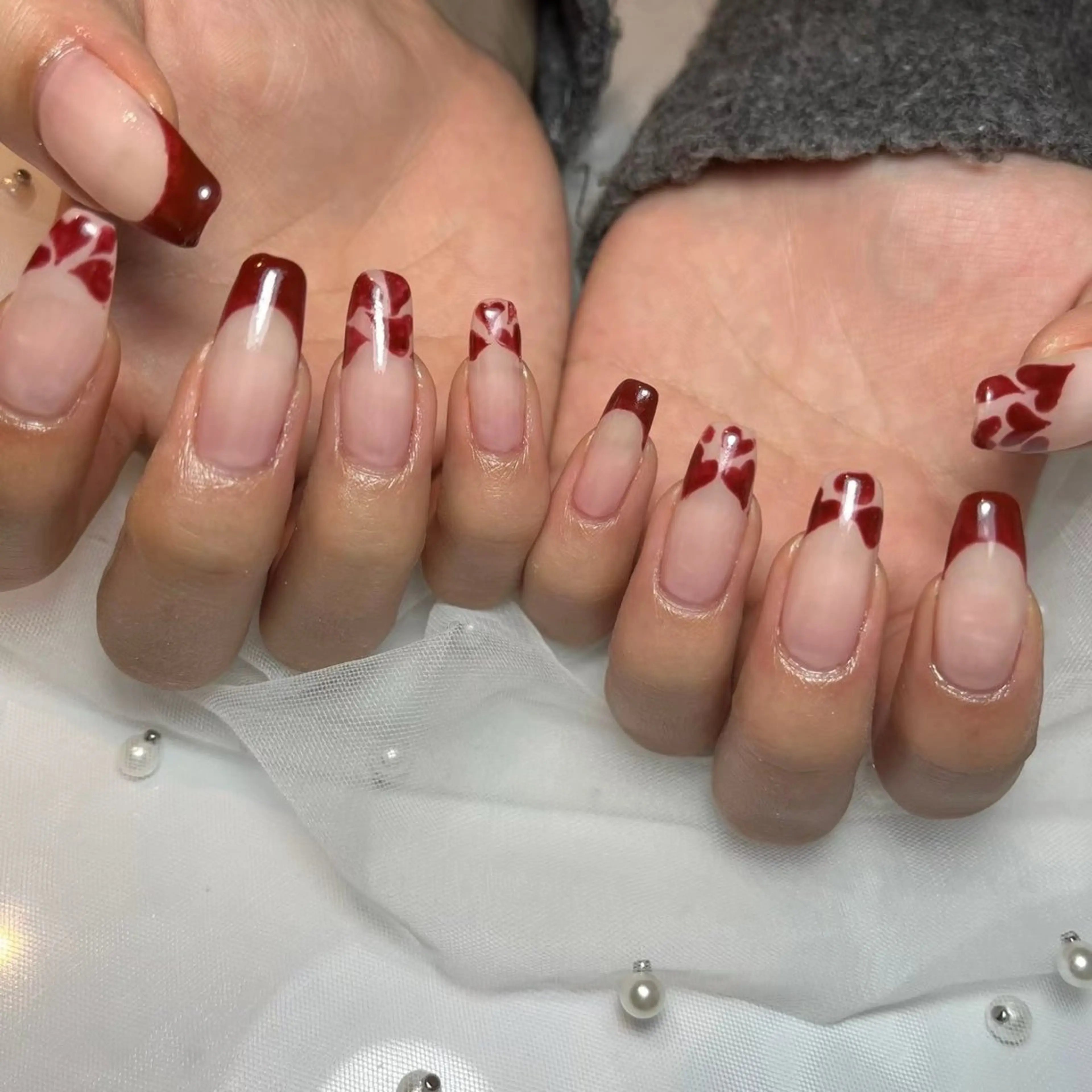 〈hand〉10本長さだし💅🏻デザインし放題の写真