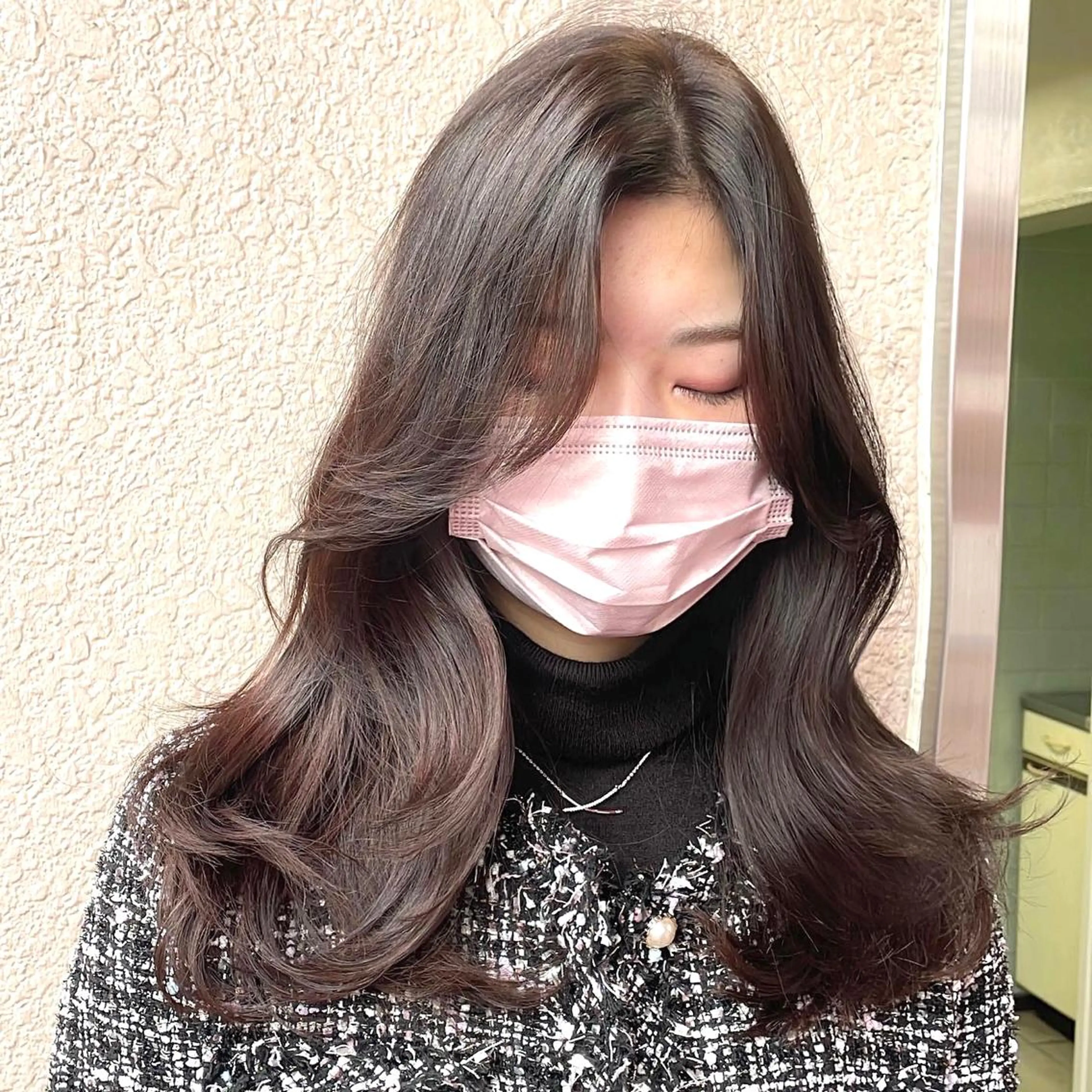 セミロング カラー カット ヘアカラー トリートメント layercut✂️ 韓国ヘア/髪質改善のヘアスタイル