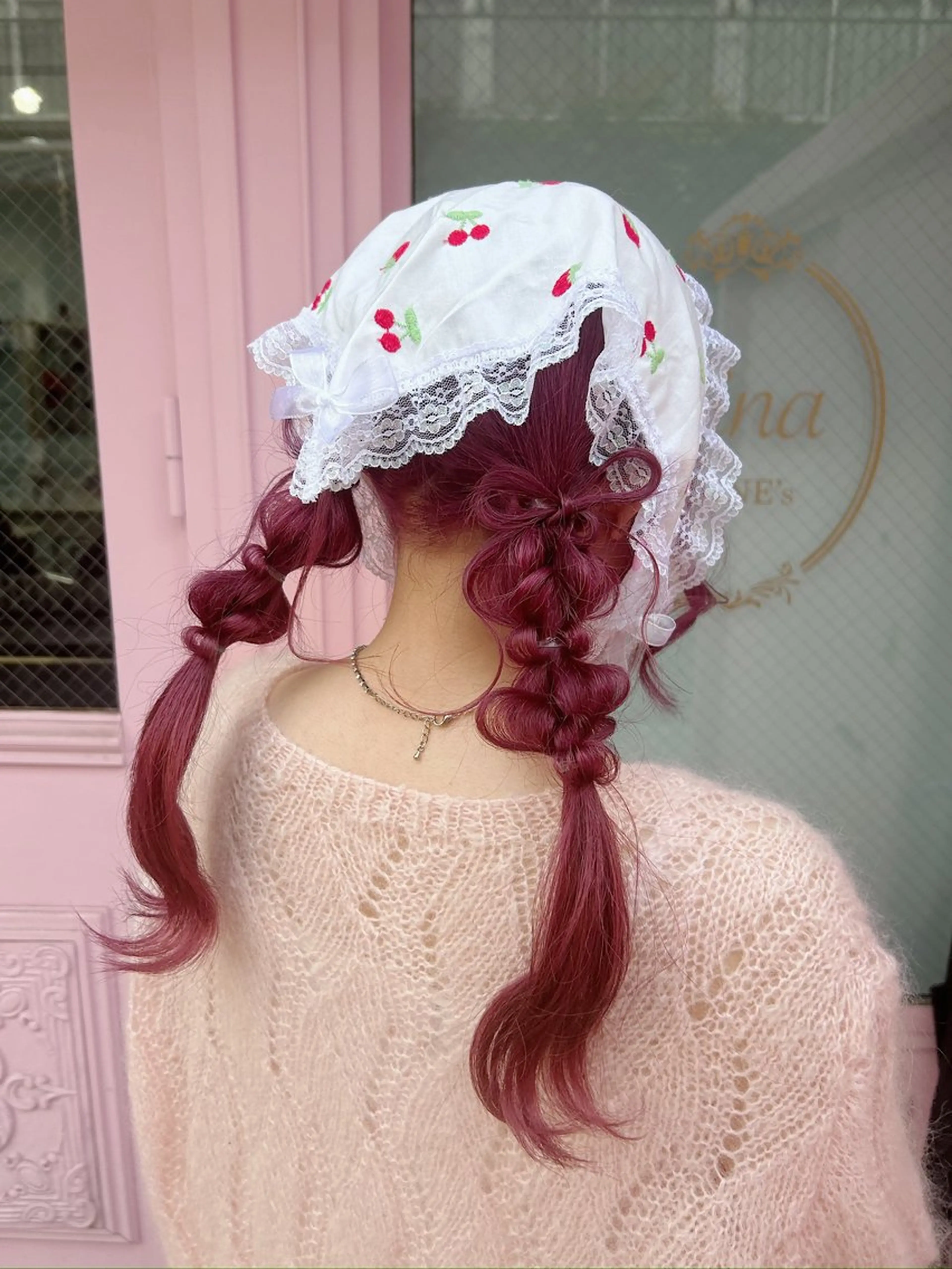 セミロング カラー ヘアアレンジ ヘアセット 💕誰より可愛い💕 ピンク🎀YUUKAのヘアスタイル