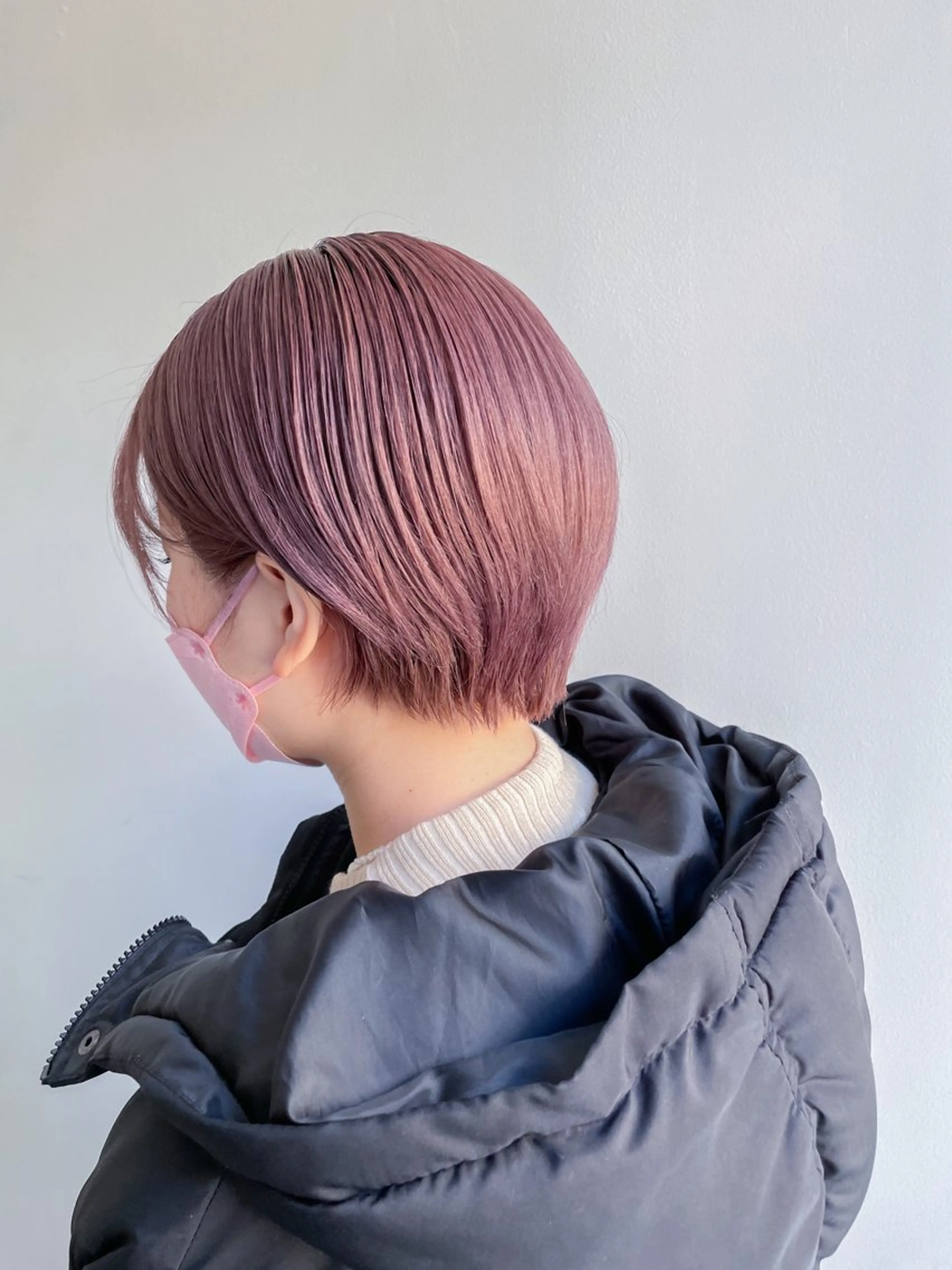 ショート カラー ラベンダーカラー ラベンダーピンク ピンクカラー ショートヘア カット ヘアカラー Takuma Suzuki中目黒のヘアスタイル