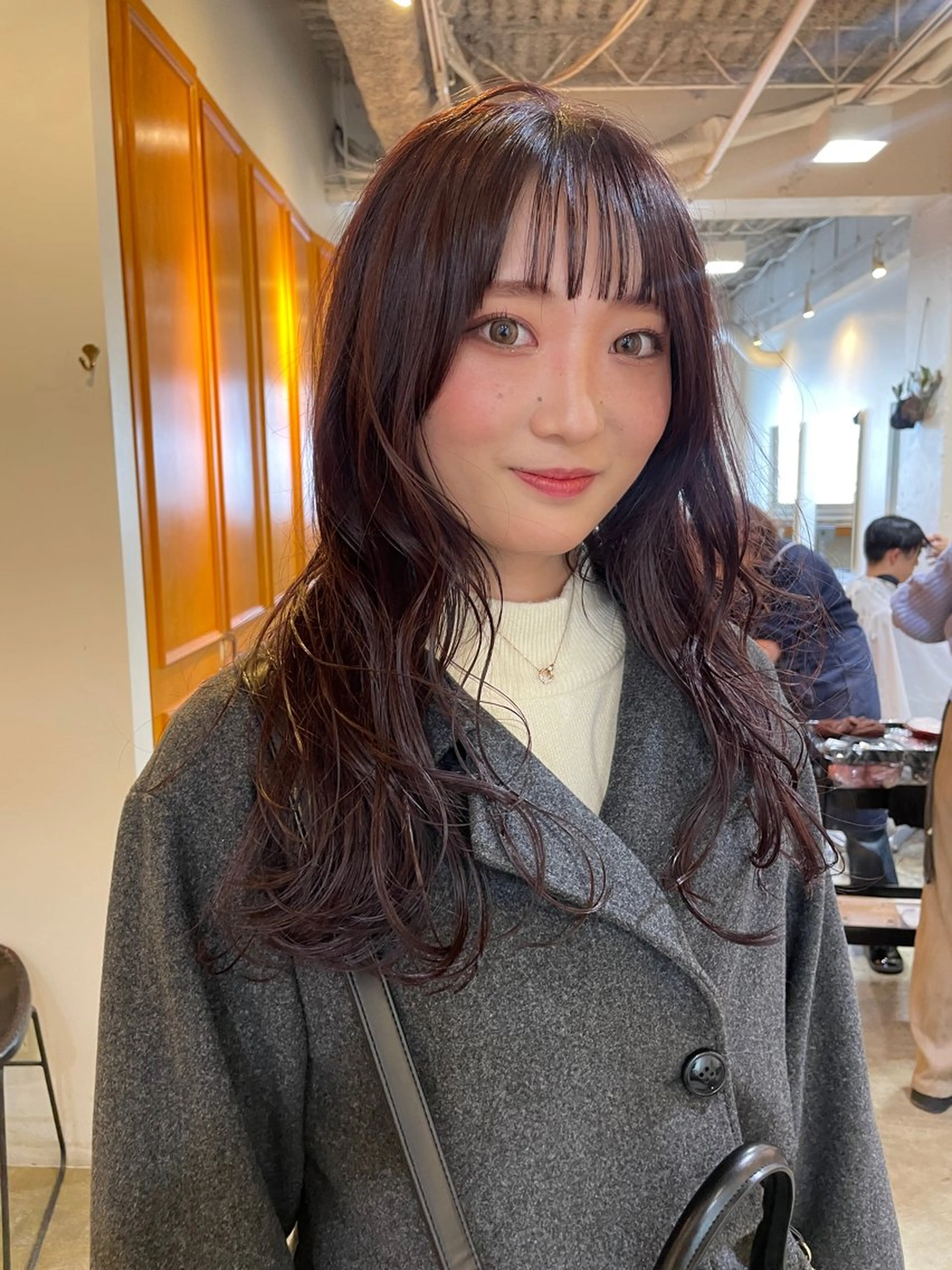 セミロング カラー ブラウンカラー ピンクカラー カット ヘアカラー トリートメント レイヤー／似合わせ TAKUYAのヘアスタイル