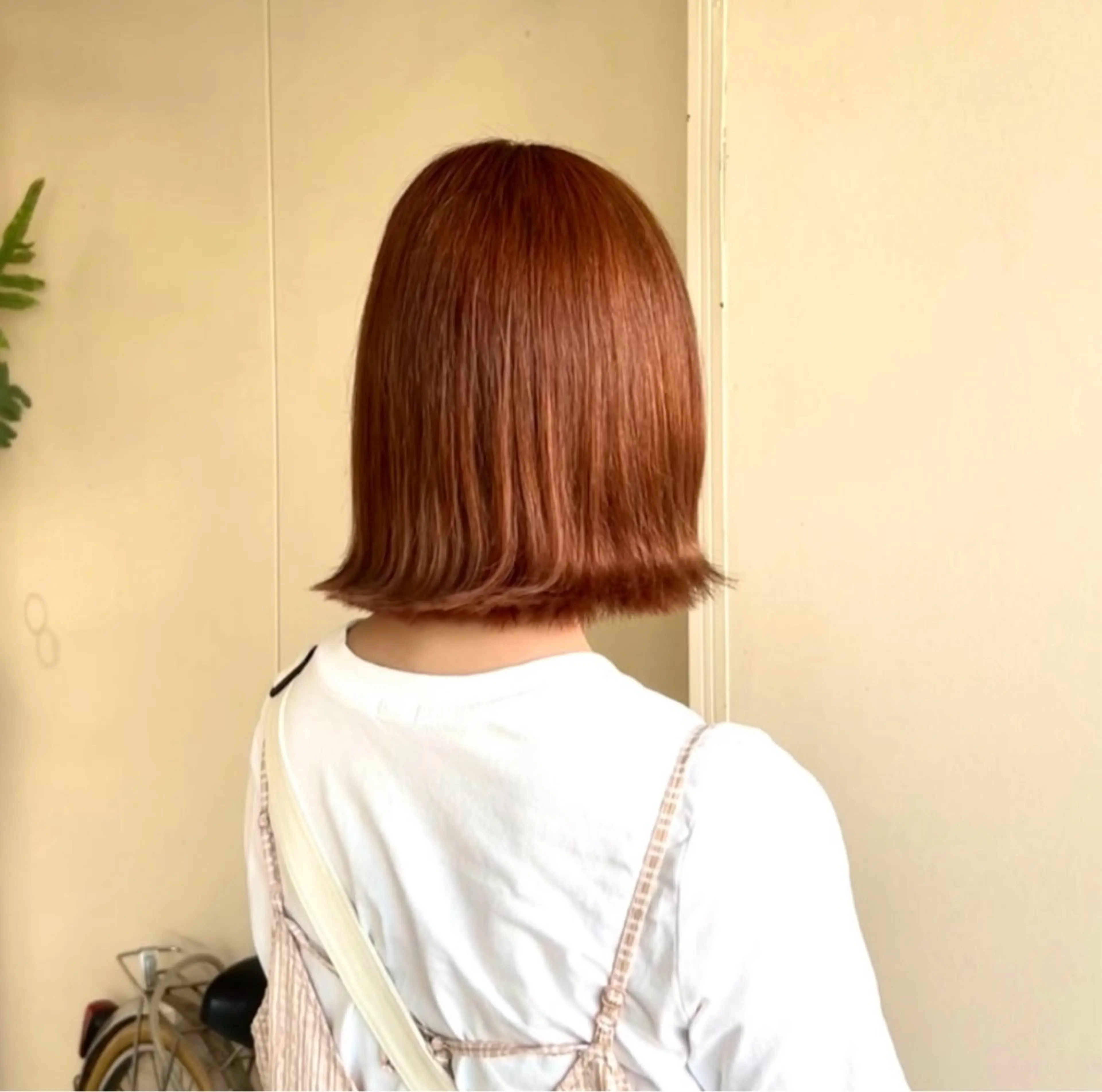 ミディアム カラー ブラウンカラー オレンジ オレンジブラウン カシェリタ🌛 ハルナのヘアスタイル