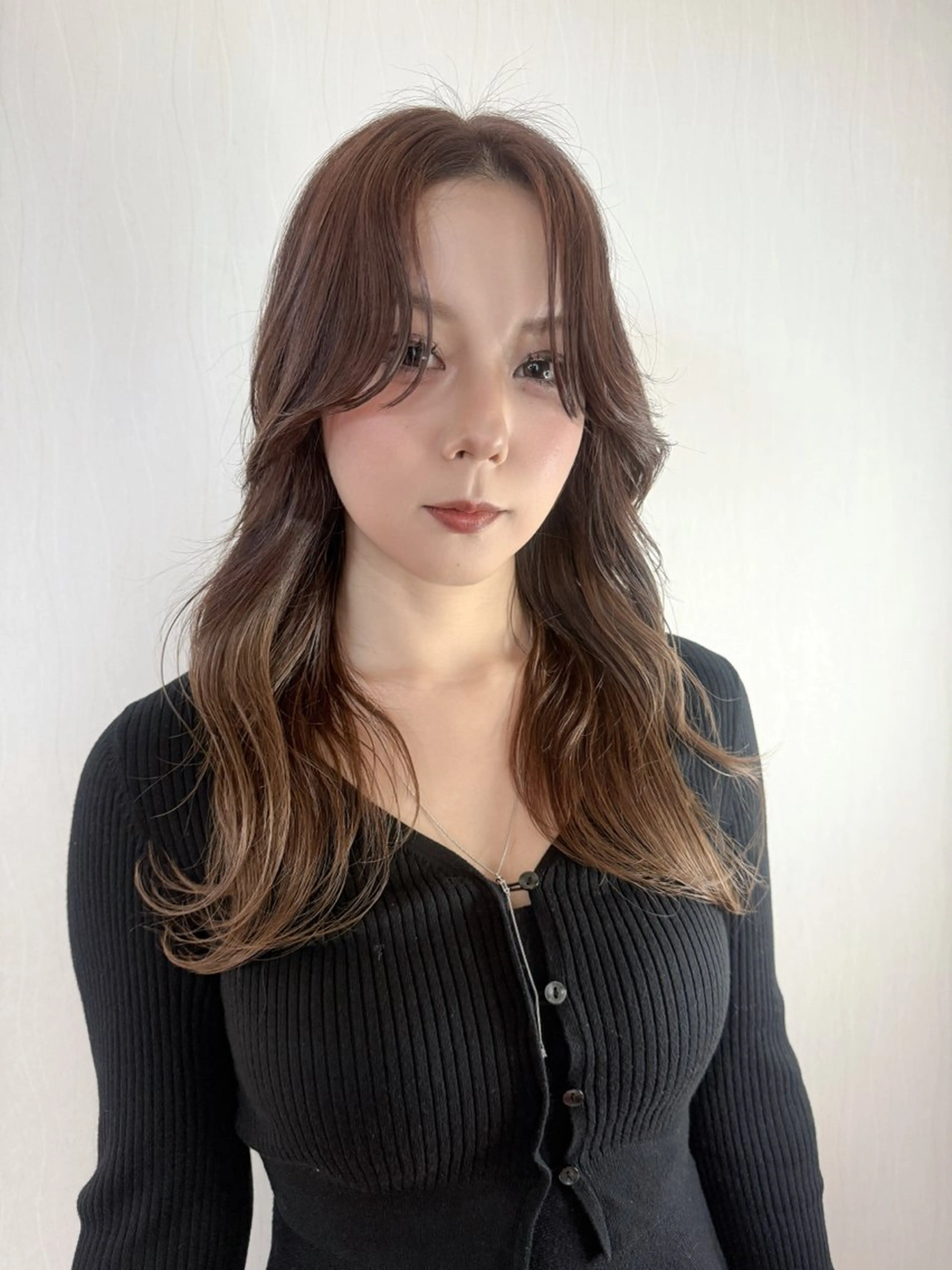 ロング ボブ 髪質改善 韓国風ヘア レイヤーカット ロング ボブ・レイヤー・縮毛 /内藤康太のヘアスタイル