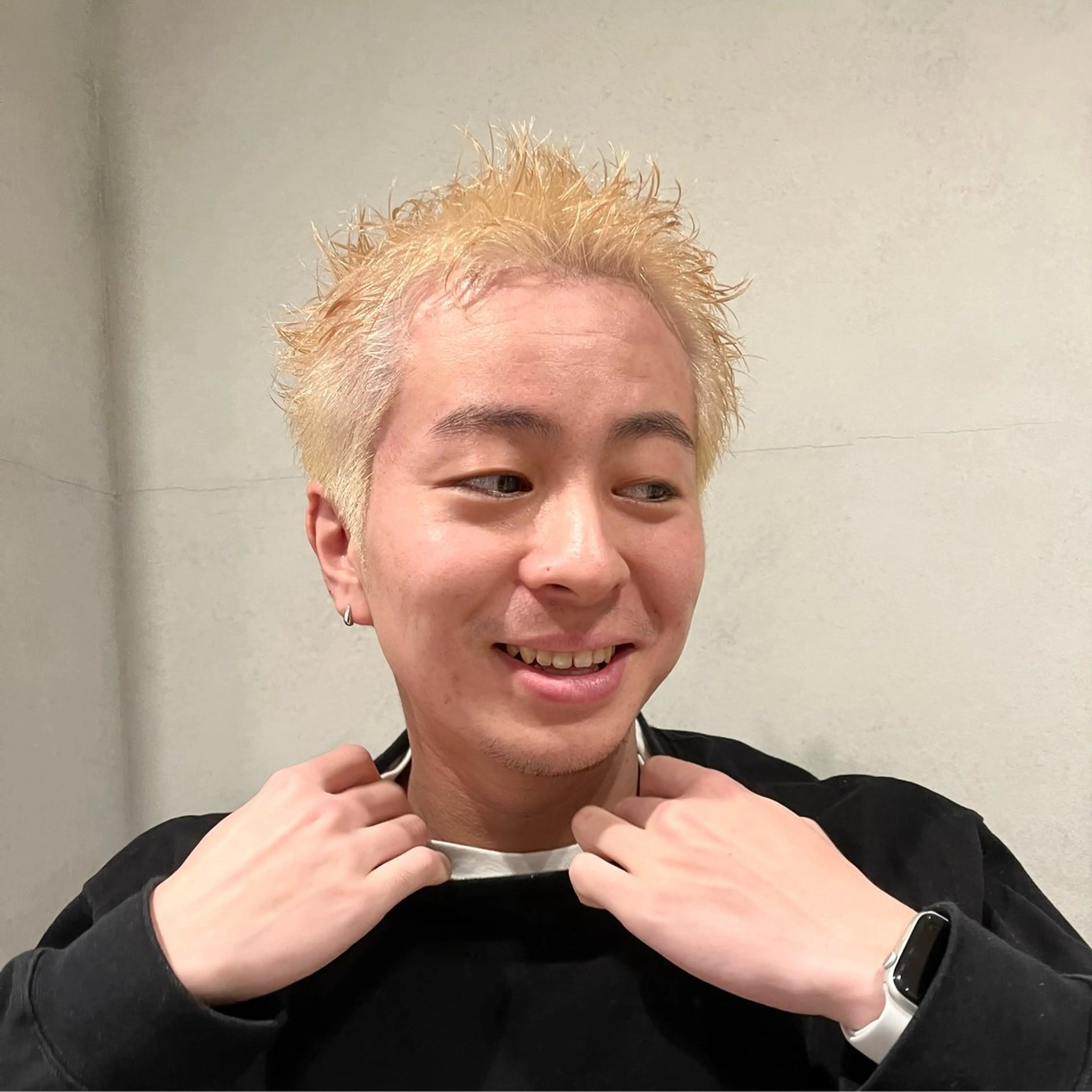 ショート カラー メンズ メンズブリーチ メンズハイトーン ブリーチ ブロンド ハイトーンカラー ヘアカラー メンズ/レディース/ パーマ 村松蒼真のヘアスタイル
