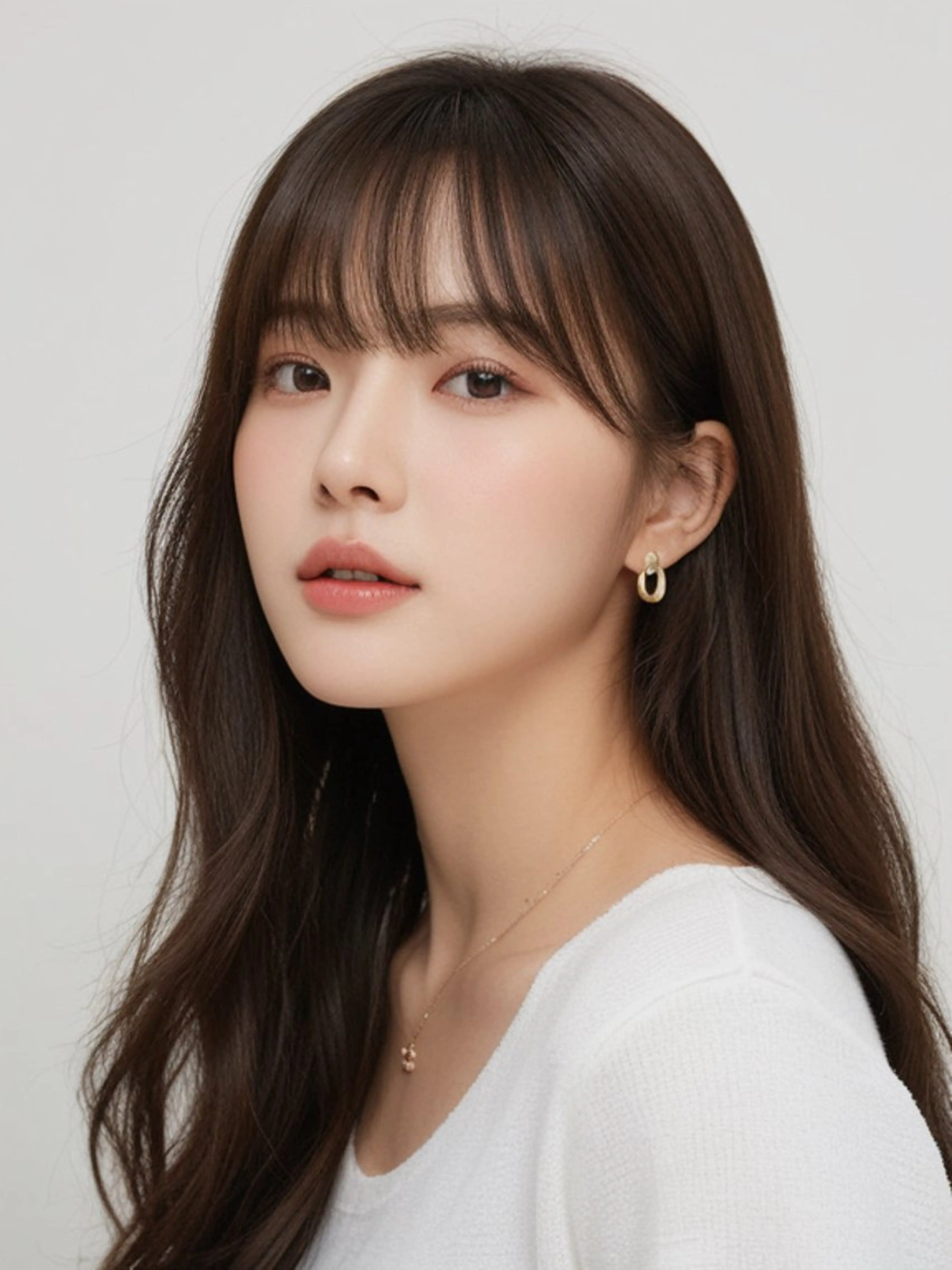 ロング くびれヘア 韓国風ヘア レイヤーカット シースルーバング カット ヘアカラー トリートメント 新宿/韓国レイヤー 顔まわり/RIKUのヘアスタイル
