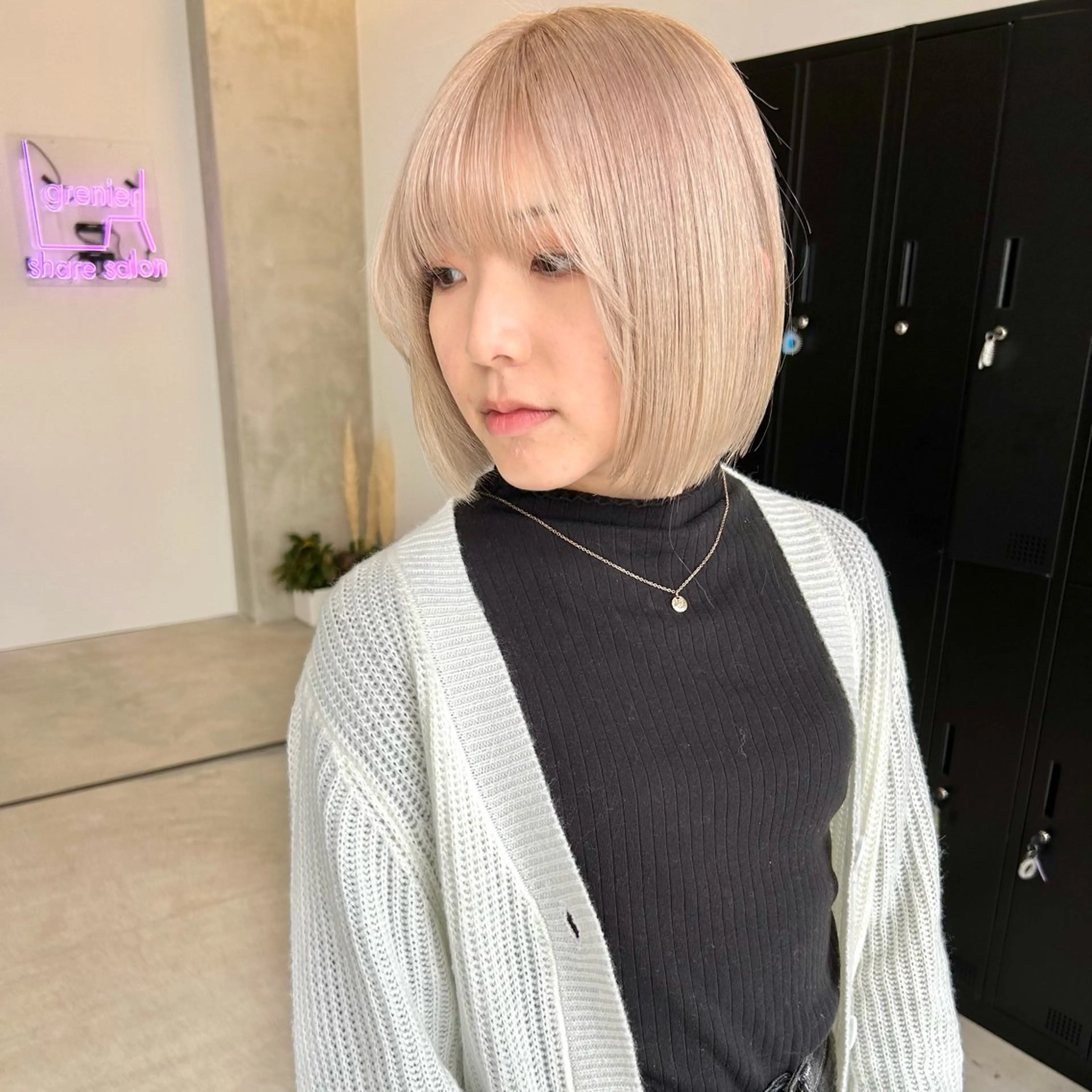 ミディアム カラー ヘアカラー トリートメント mood tatemachiのヘアスタイル